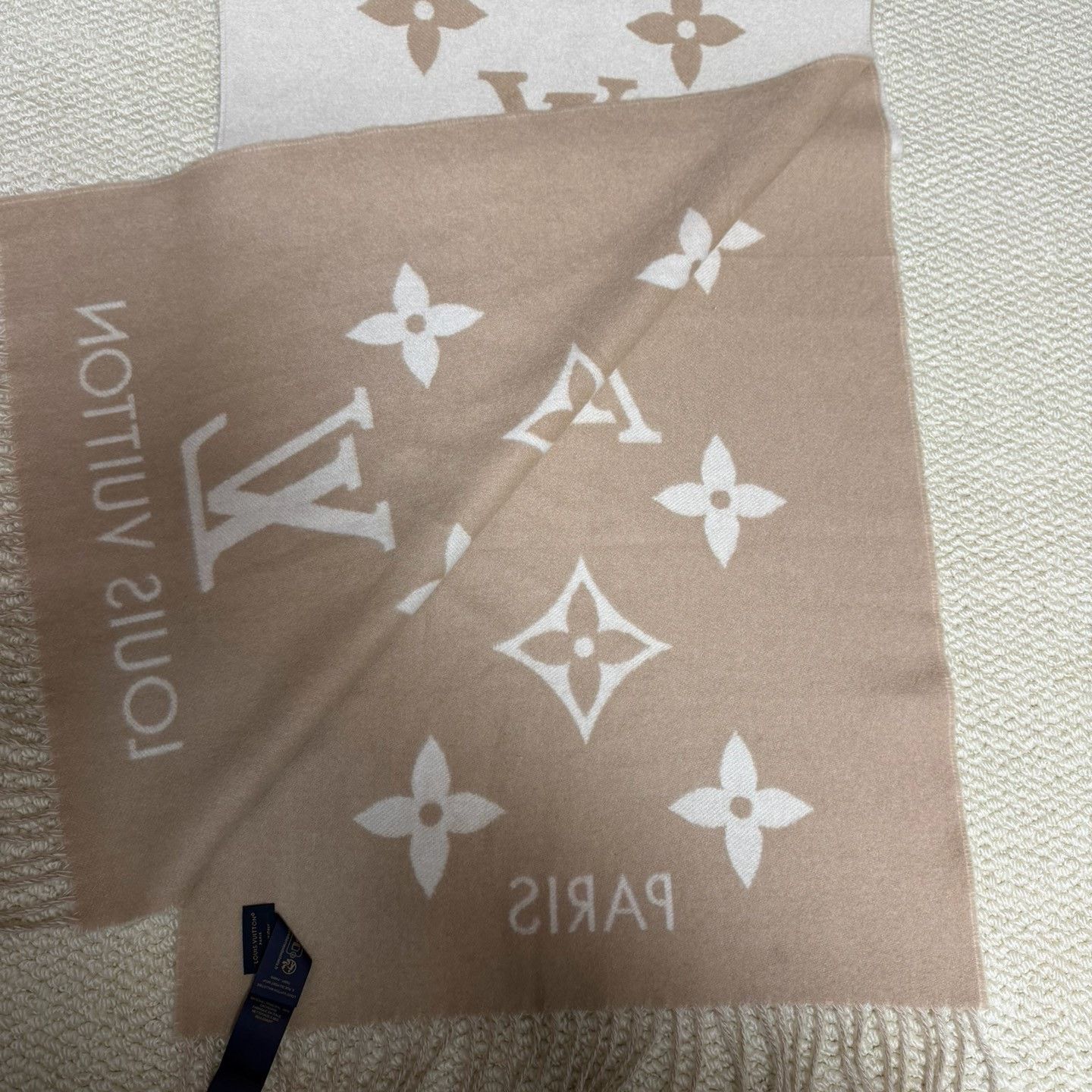 Louis Vuitton LV Cashmere Printed Shawl Scarf Size ONE SIZE - 3 Thumbnail