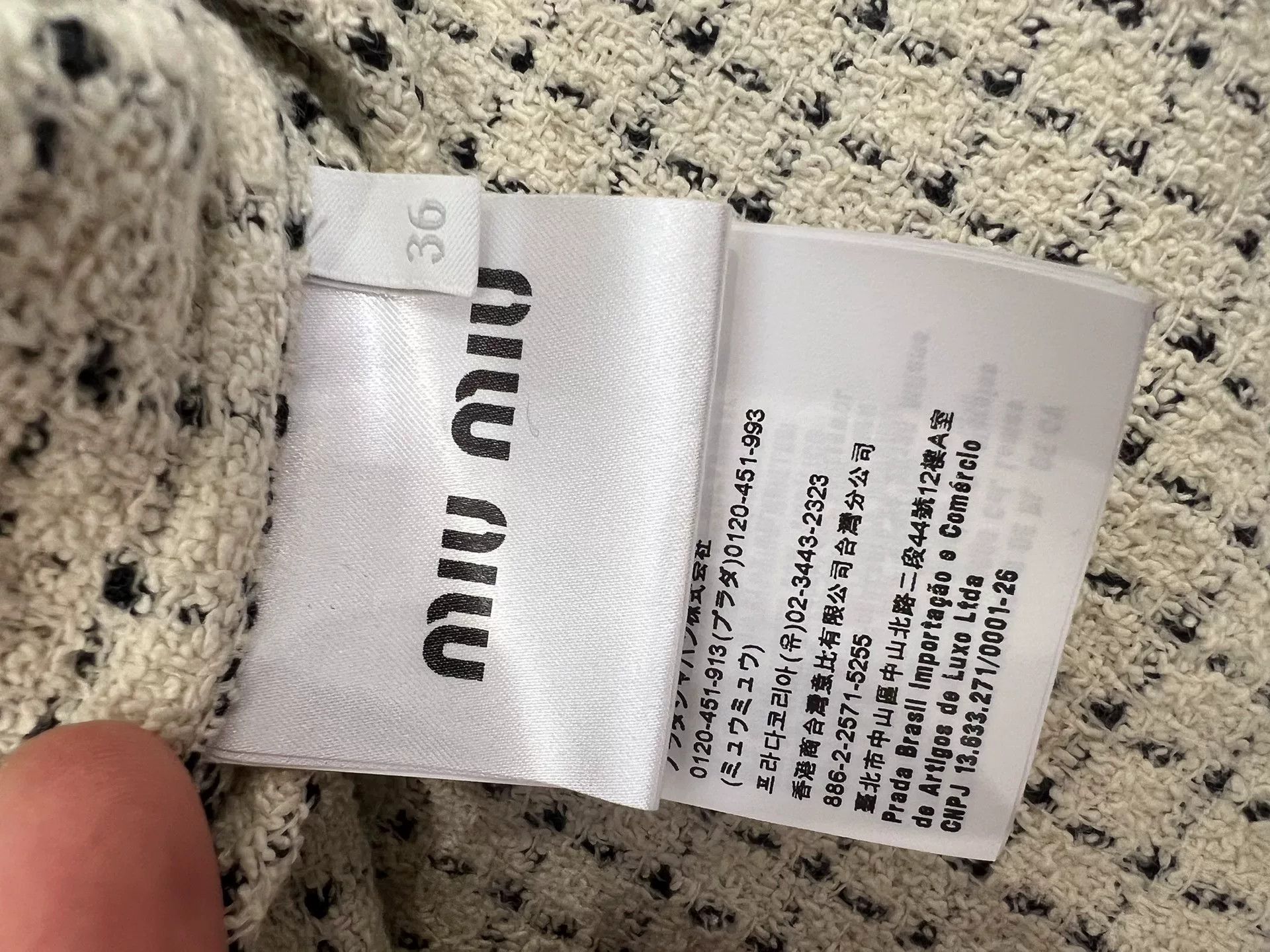 Miu Miu Miu Miu Tweed Logo Jacket Size M / US 6-8 / IT 42-44 - 6 Thumbnail