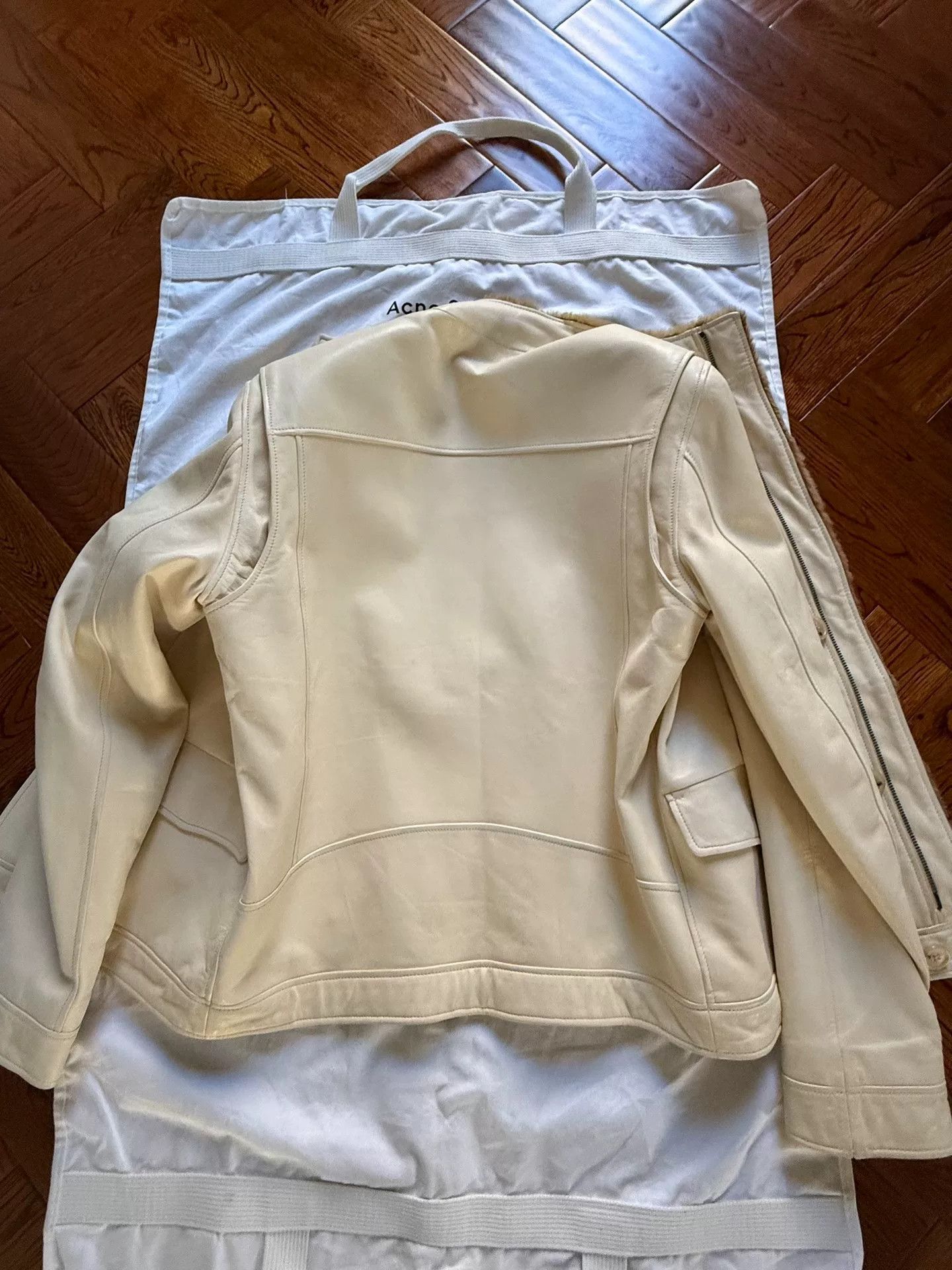 SERAPHIN Seraphin Milkshake White Fur Jacket Size US M / EU 48-50 / 2 - 4 Thumbnail