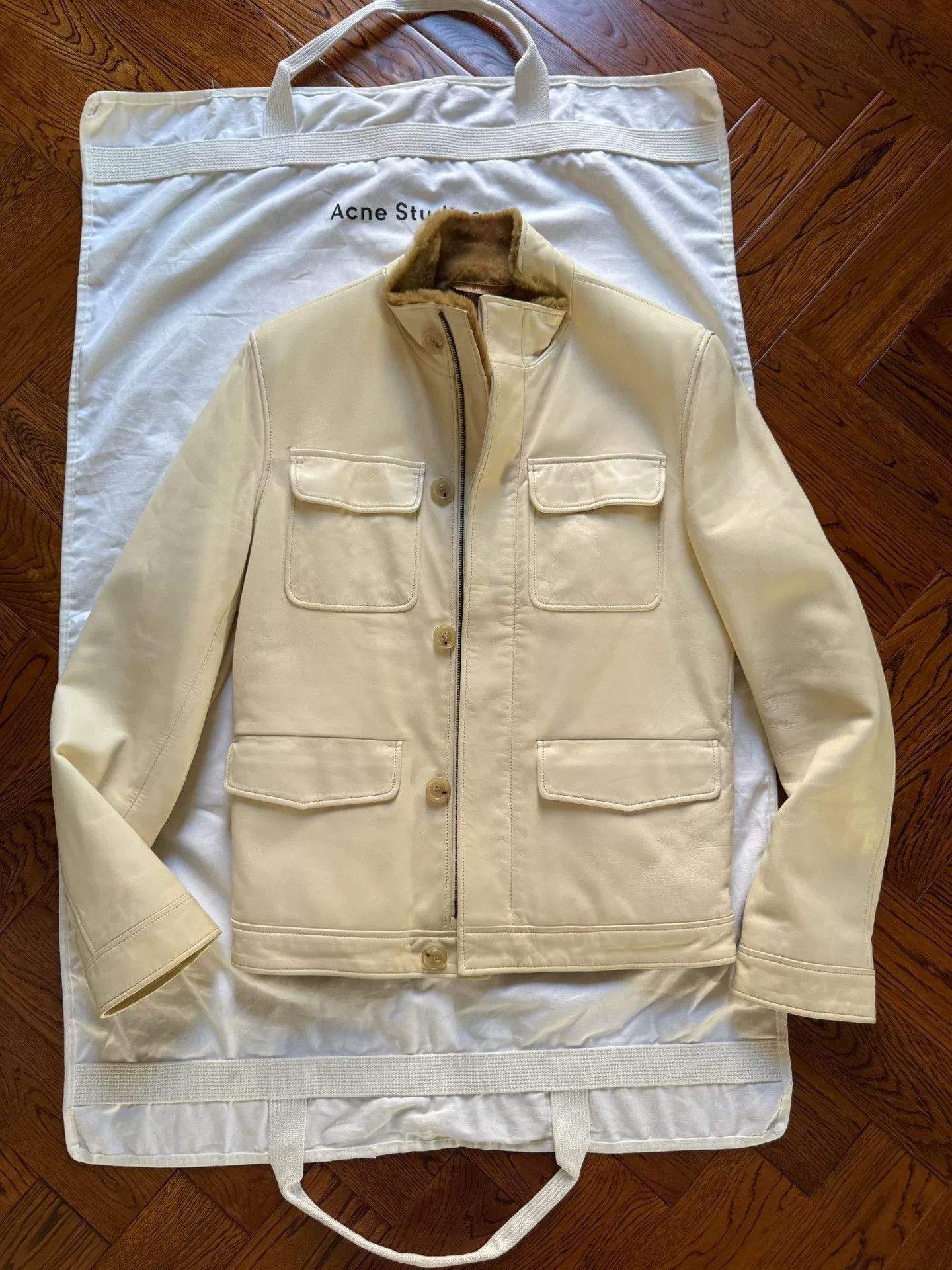 SERAPHIN Seraphin Milkshake White Fur Jacket Size US M / EU 48-50 / 2 - 2 Thumbnail