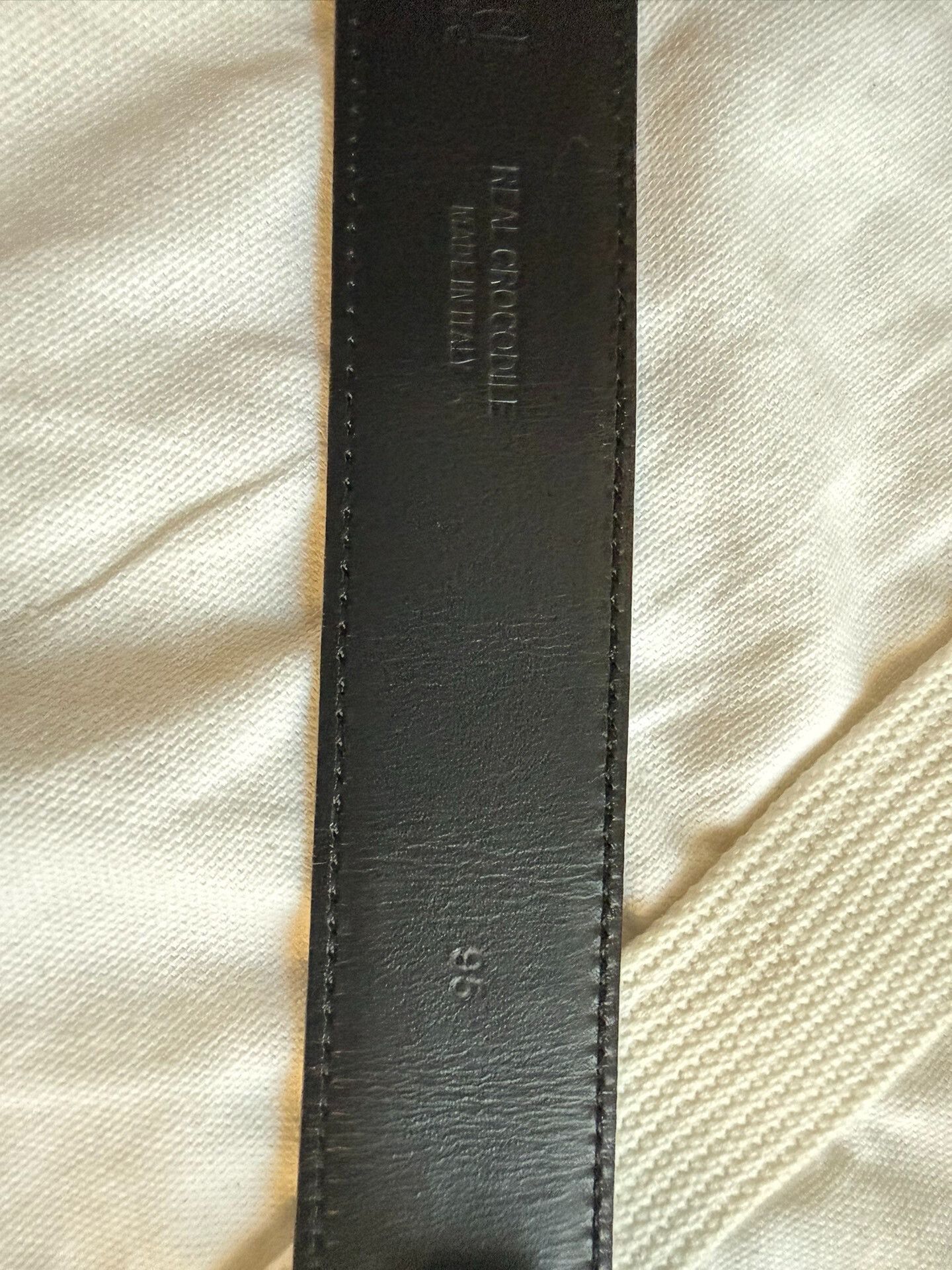 Stefano Ricci Stefano Ricci Black Crocodile Belt Size ONE SIZE - 7 Thumbnail