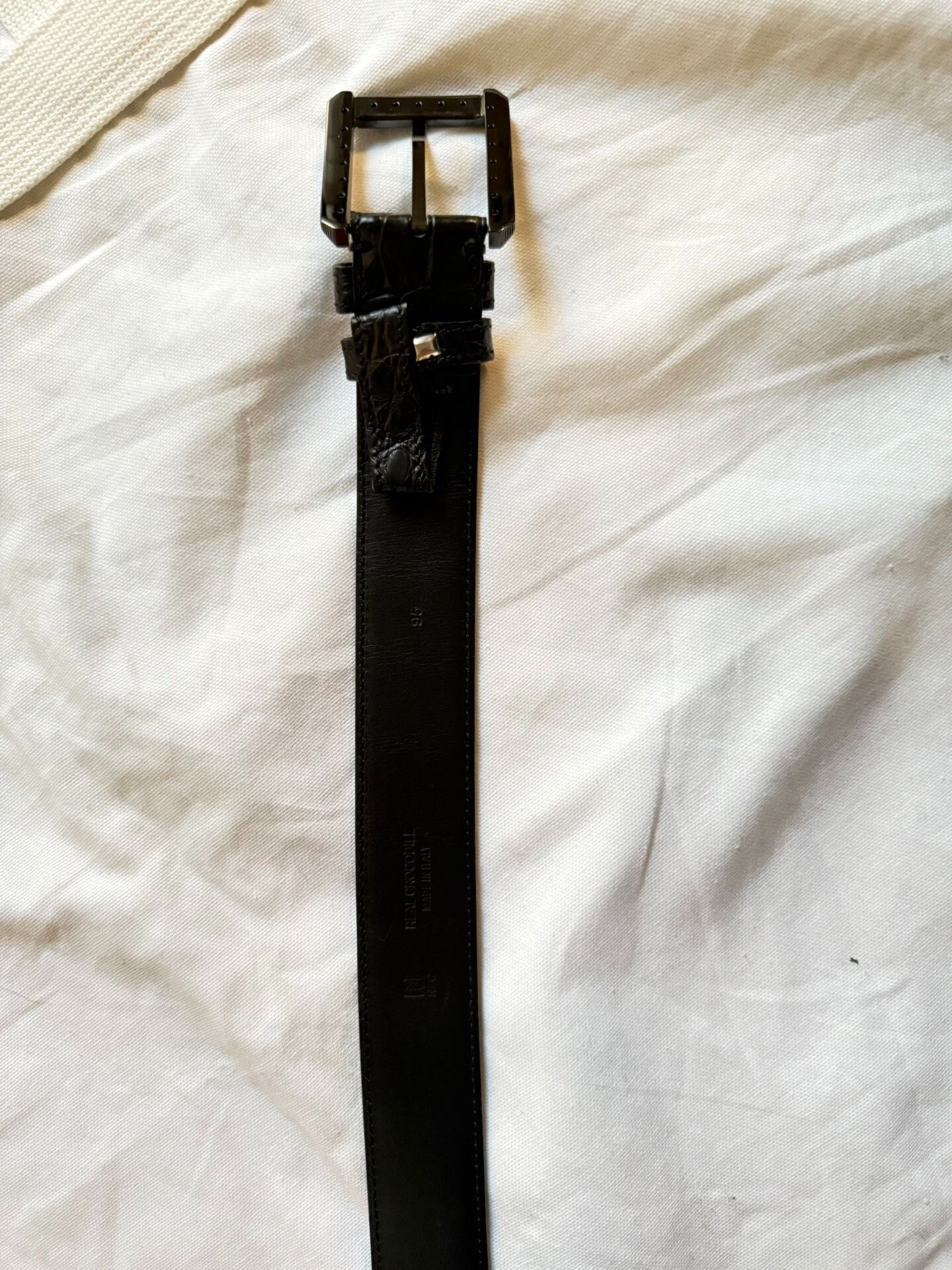 Stefano Ricci Stefano Ricci Black Crocodile Belt Size ONE SIZE - 6 Thumbnail