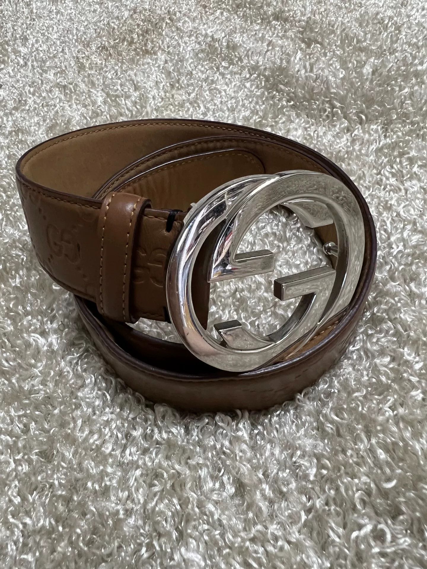 Gucci Gucci Men's Double G Leather Belt Size ONE SIZE - 2 Thumbnail