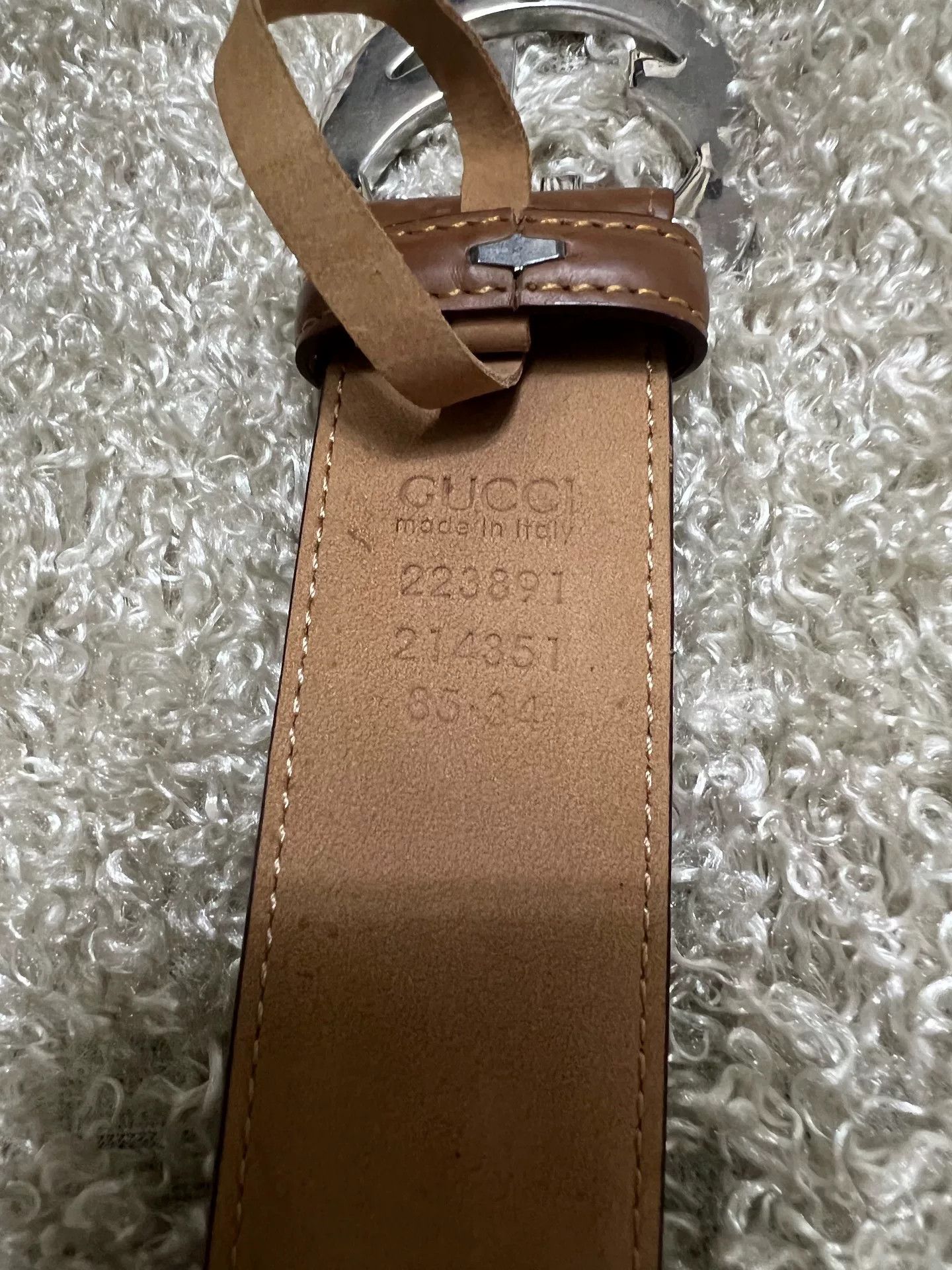 Gucci Gucci Men's Double G Leather Belt Size ONE SIZE - 3 Thumbnail