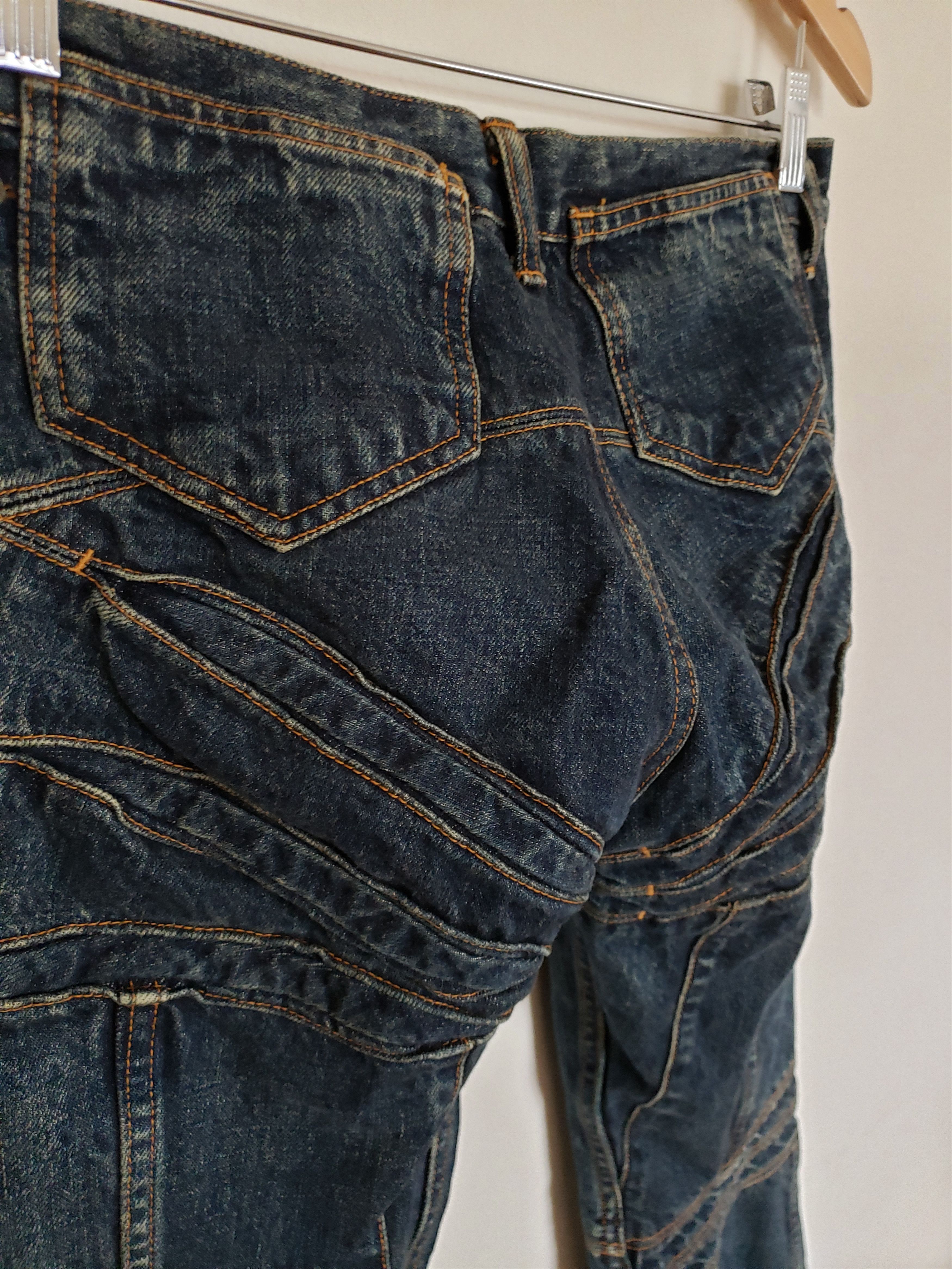 Comme des Garcons × Junya Watanabe Junya Watanabe AD2002 Denim Bootcut Structured Seams Size 30" / US 8 / IT 44 - 3 Thumbnail