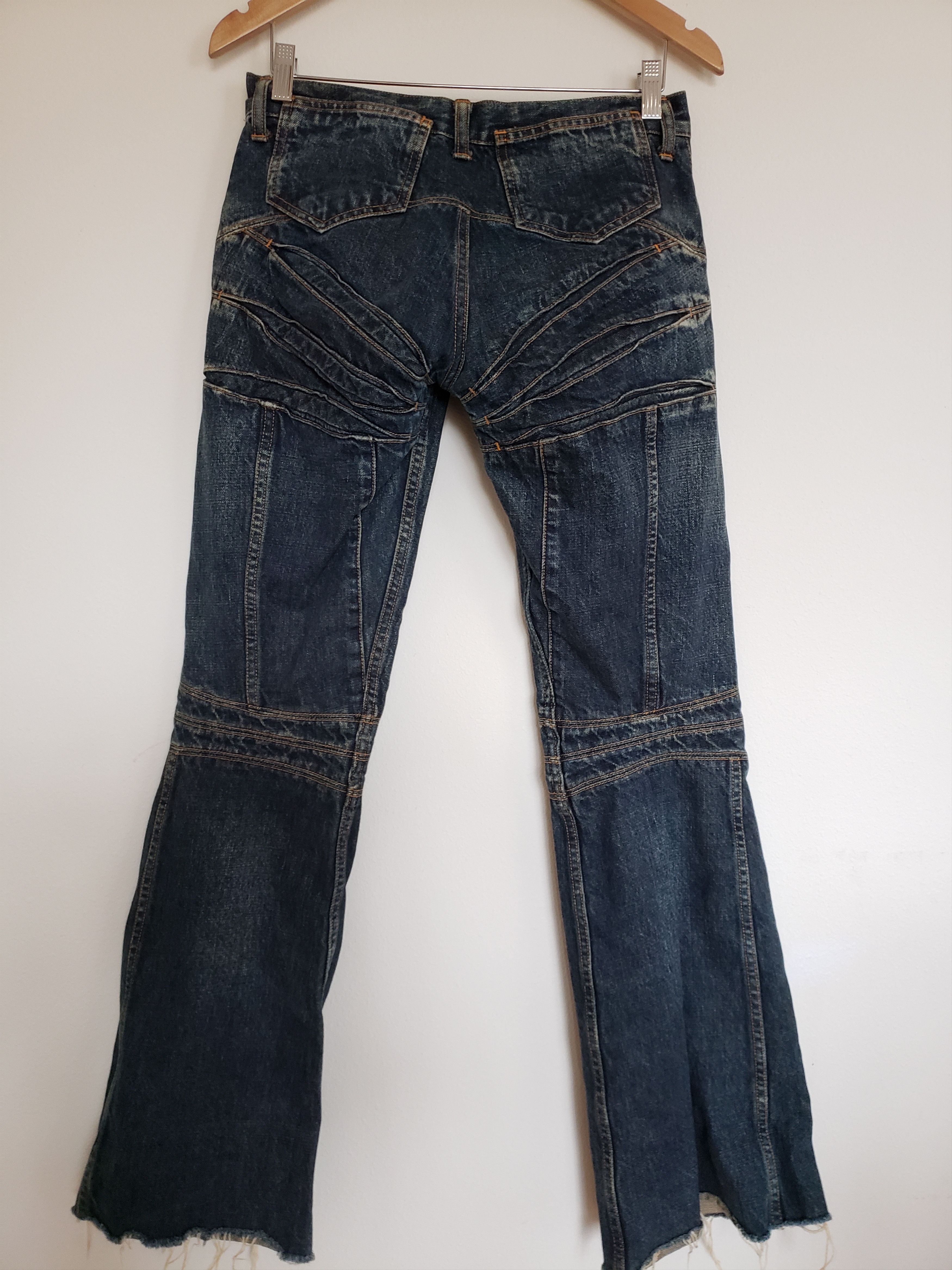 Comme des Garcons × Junya Watanabe Junya Watanabe AD2002 Denim Bootcut Structured Seams Size 30" / US 8 / IT 44 - 2 Thumbnail