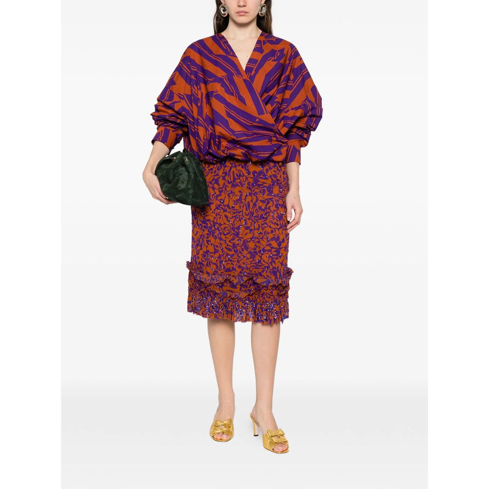 Dries Van Noten Dries Van Noten PURPLE Tops - Blouses Size S / US 4 / IT 40 - 2 Thumbnail