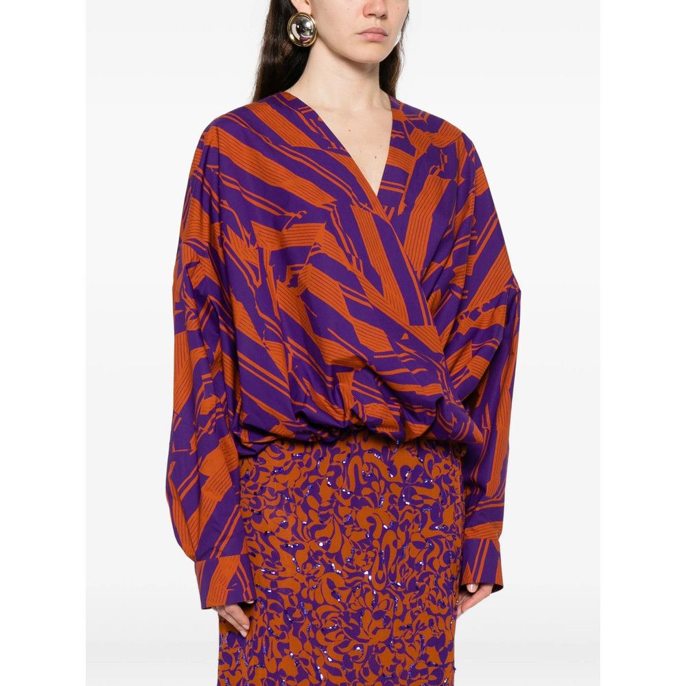 Dries Van Noten Dries Van Noten PURPLE Tops - Blouses Size S / US 4 / IT 40 - 3 Thumbnail