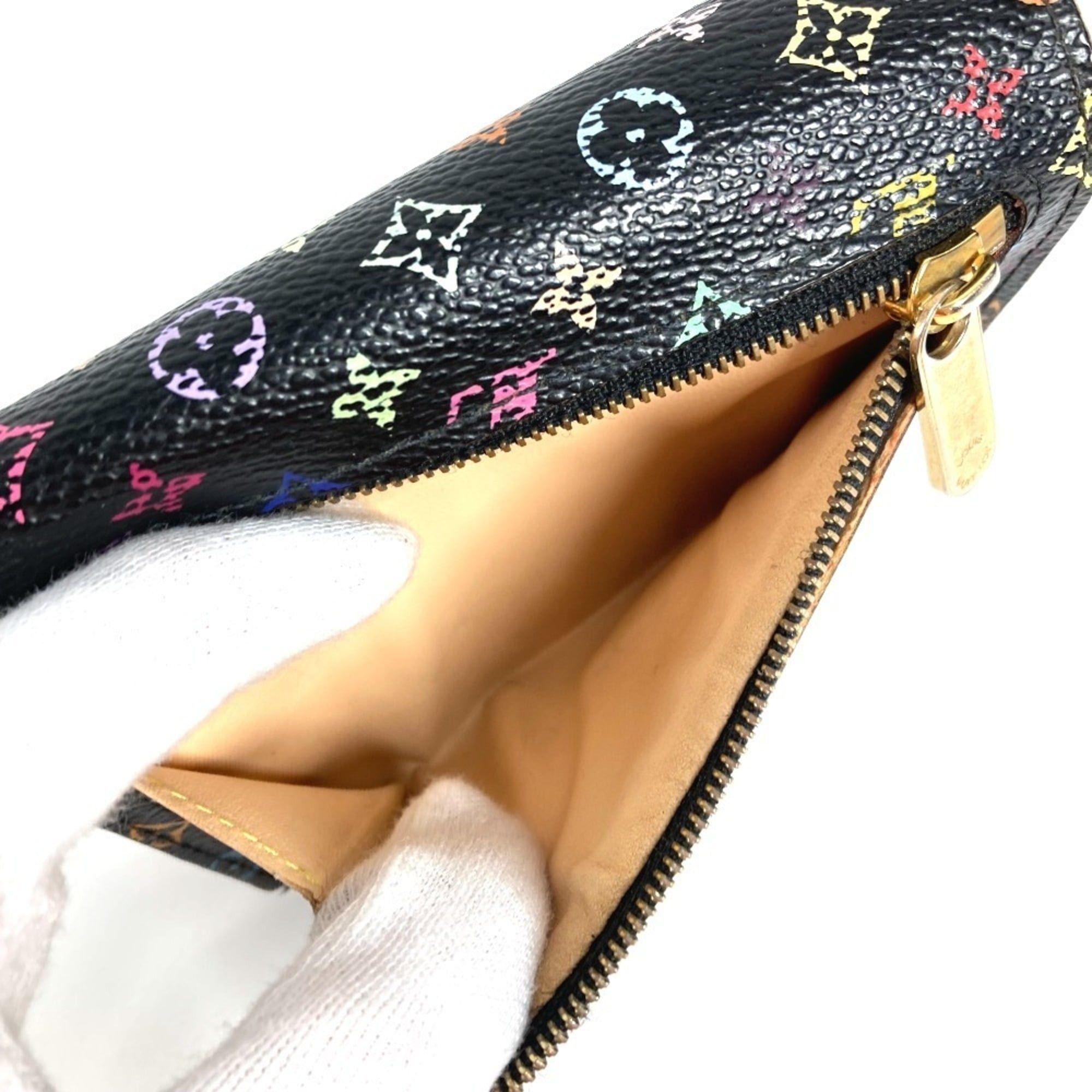 Louis Vuitton LOUIS VUITTON M58015 Monogram Multicolore Portefeuille Koala Compact Wallet, Tri-fold Canvas, Women's, Noir, Black Size ONE SIZE - 8 Thumbnail