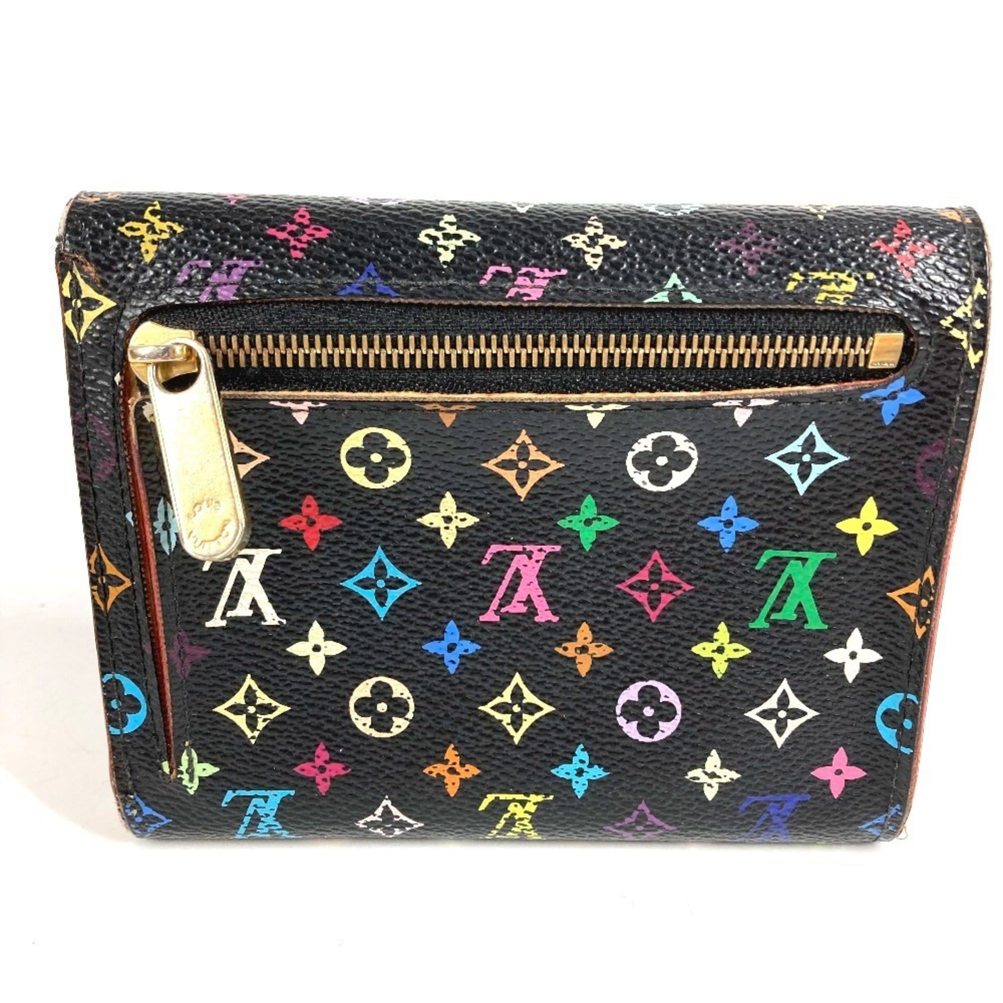 Louis Vuitton LOUIS VUITTON M58015 Monogram Multicolore Portefeuille Koala Compact Wallet, Tri-fold Canvas, Women's, Noir, Black Size ONE SIZE - 3 Thumbnail