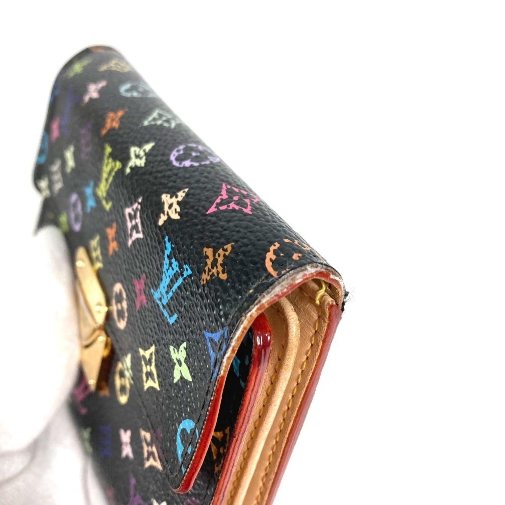 Louis Vuitton LOUIS VUITTON M58015 Monogram Multicolore Portefeuille Koala Compact Wallet, Tri-fold Canvas, Women's, Noir, Black Size ONE SIZE - 10 Thumbnail