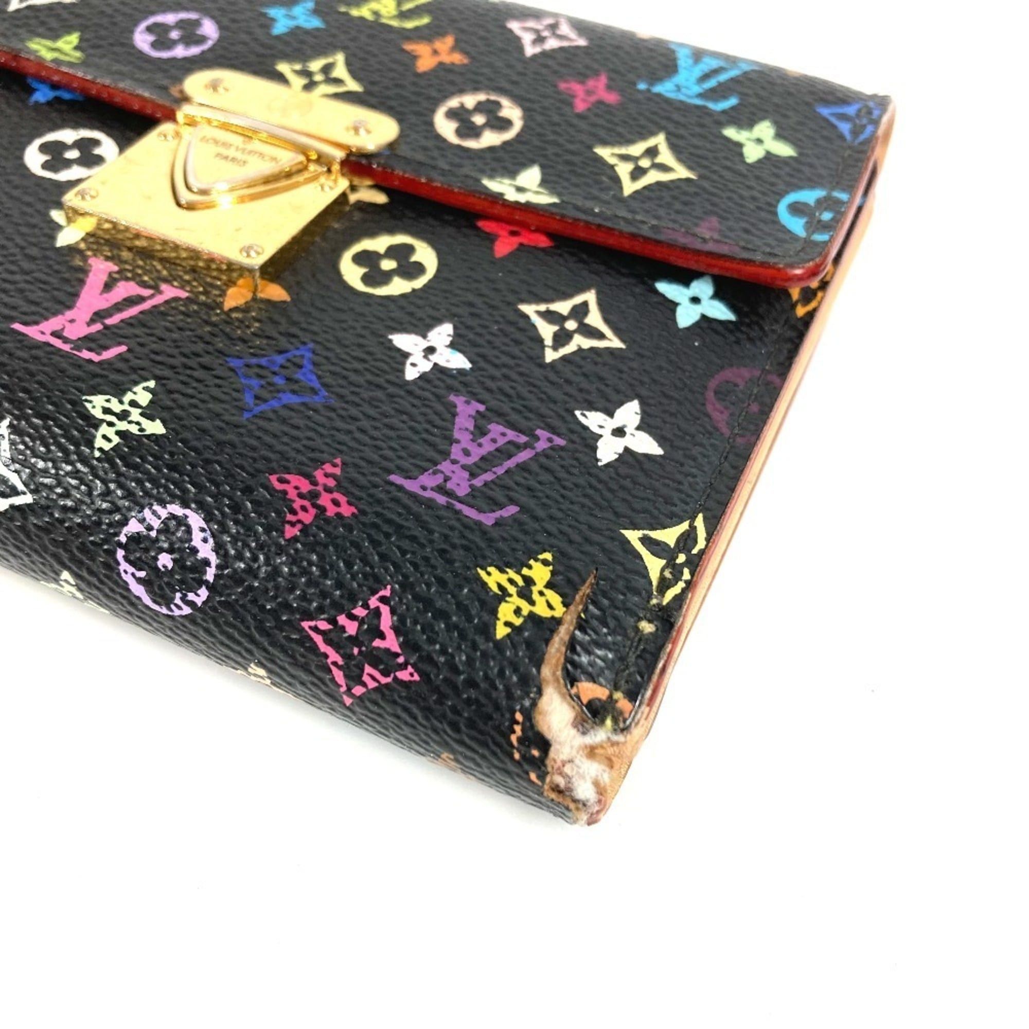 Louis Vuitton LOUIS VUITTON M58015 Monogram Multicolore Portefeuille Koala Compact Wallet, Tri-fold Canvas, Women's, Noir, Black Size ONE SIZE - 4 Thumbnail