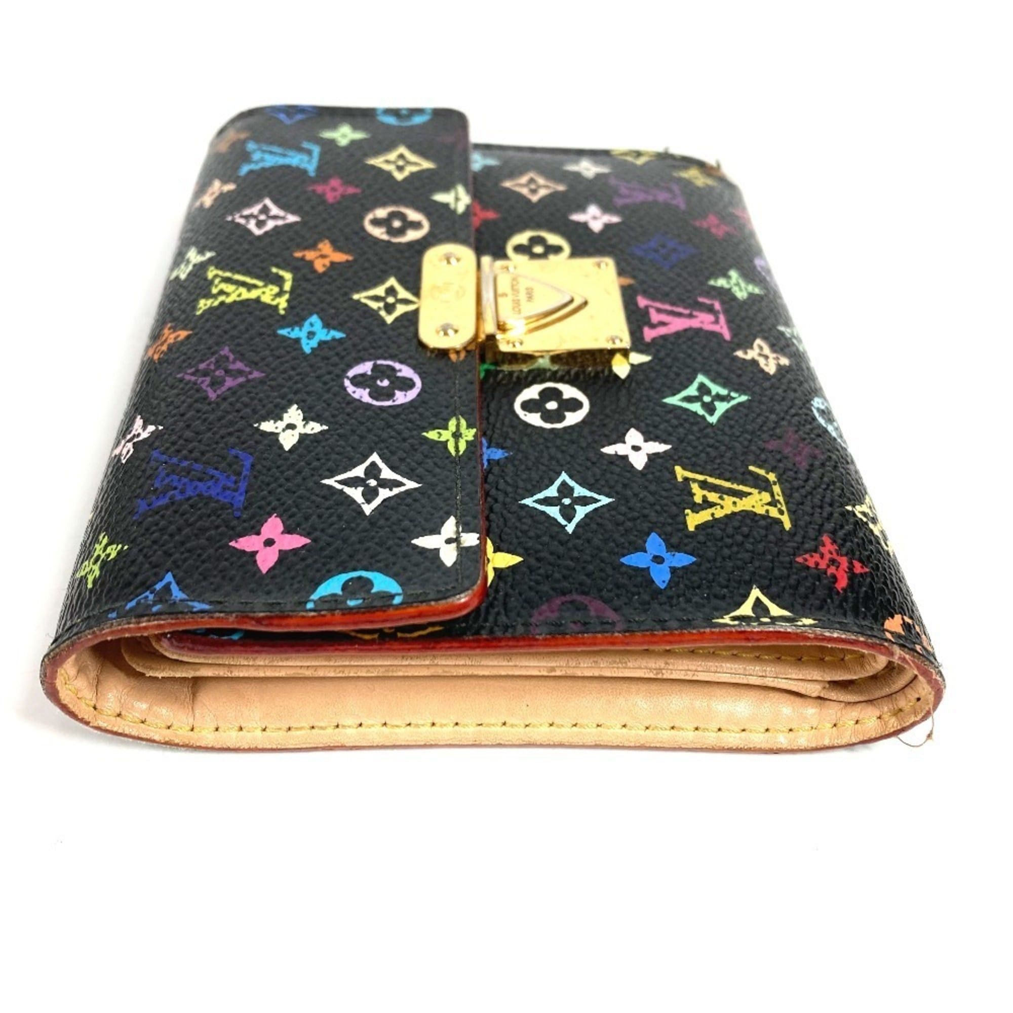 Louis Vuitton LOUIS VUITTON M58015 Monogram Multicolore Portefeuille Koala Compact Wallet, Tri-fold Canvas, Women's, Noir, Black Size ONE SIZE - 7 Thumbnail