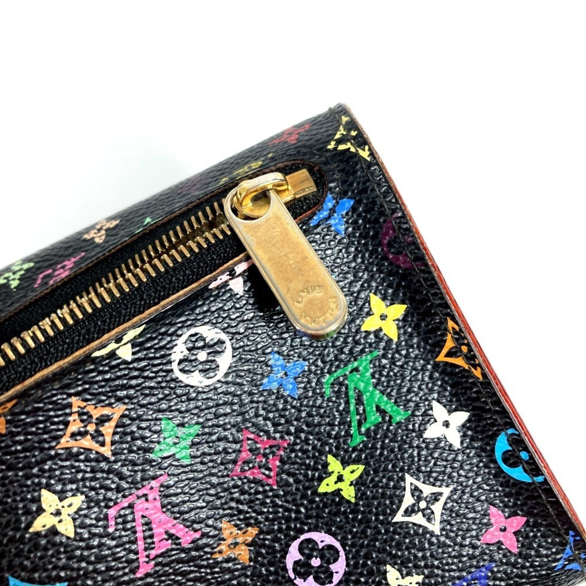 Louis Vuitton LOUIS VUITTON M58015 Monogram Multicolore Portefeuille Koala Compact Wallet, Tri-fold Canvas, Women's, Noir, Black Size ONE SIZE - 9 Thumbnail