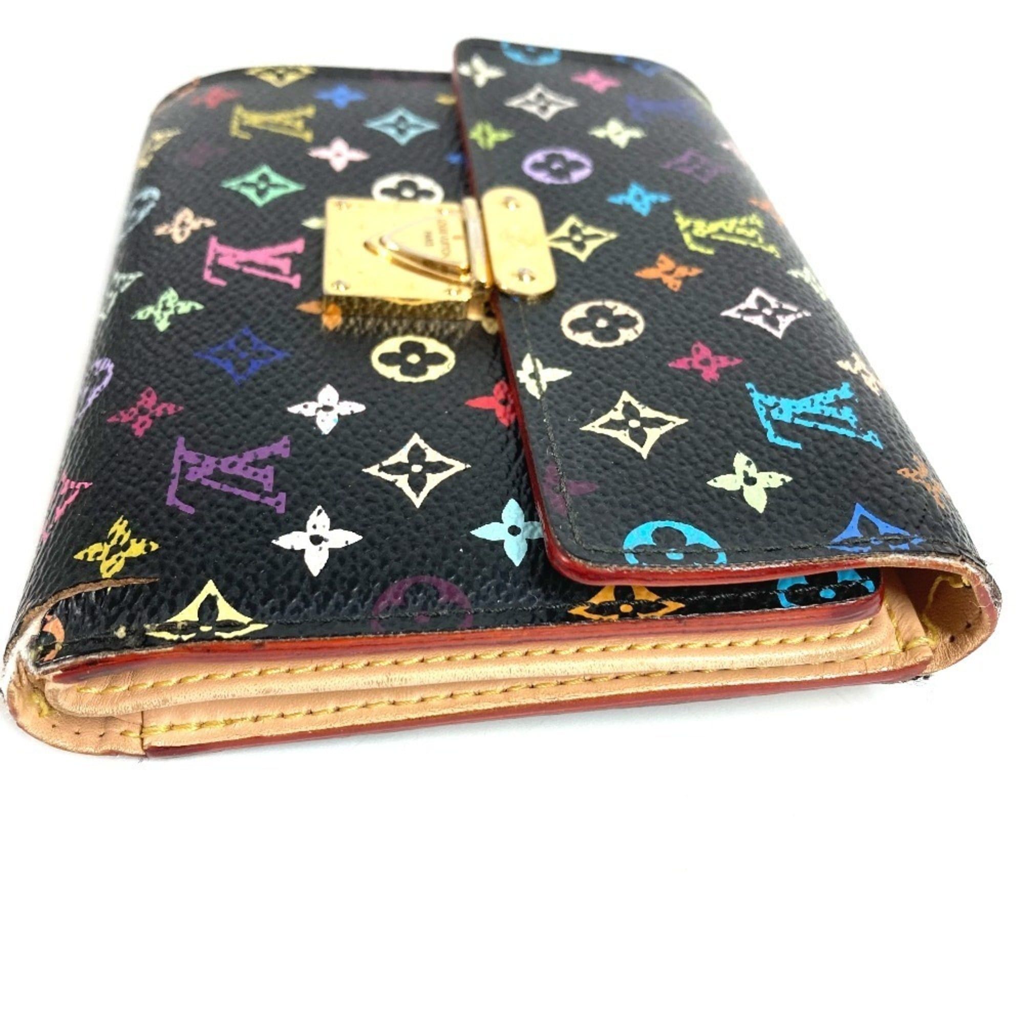 Louis Vuitton LOUIS VUITTON M58015 Monogram Multicolore Portefeuille Koala Compact Wallet, Tri-fold Canvas, Women's, Noir, Black Size ONE SIZE - 5 Thumbnail