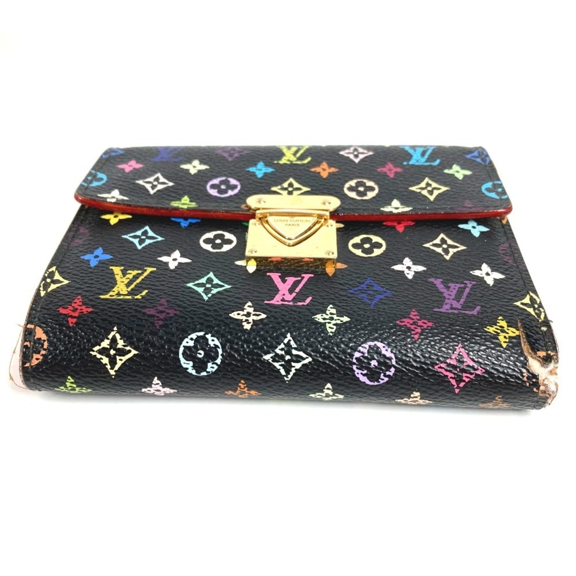 Louis Vuitton LOUIS VUITTON M58015 Monogram Multicolore Portefeuille Koala Compact Wallet, Tri-fold Canvas, Women's, Noir, Black Size ONE SIZE - 2 Thumbnail