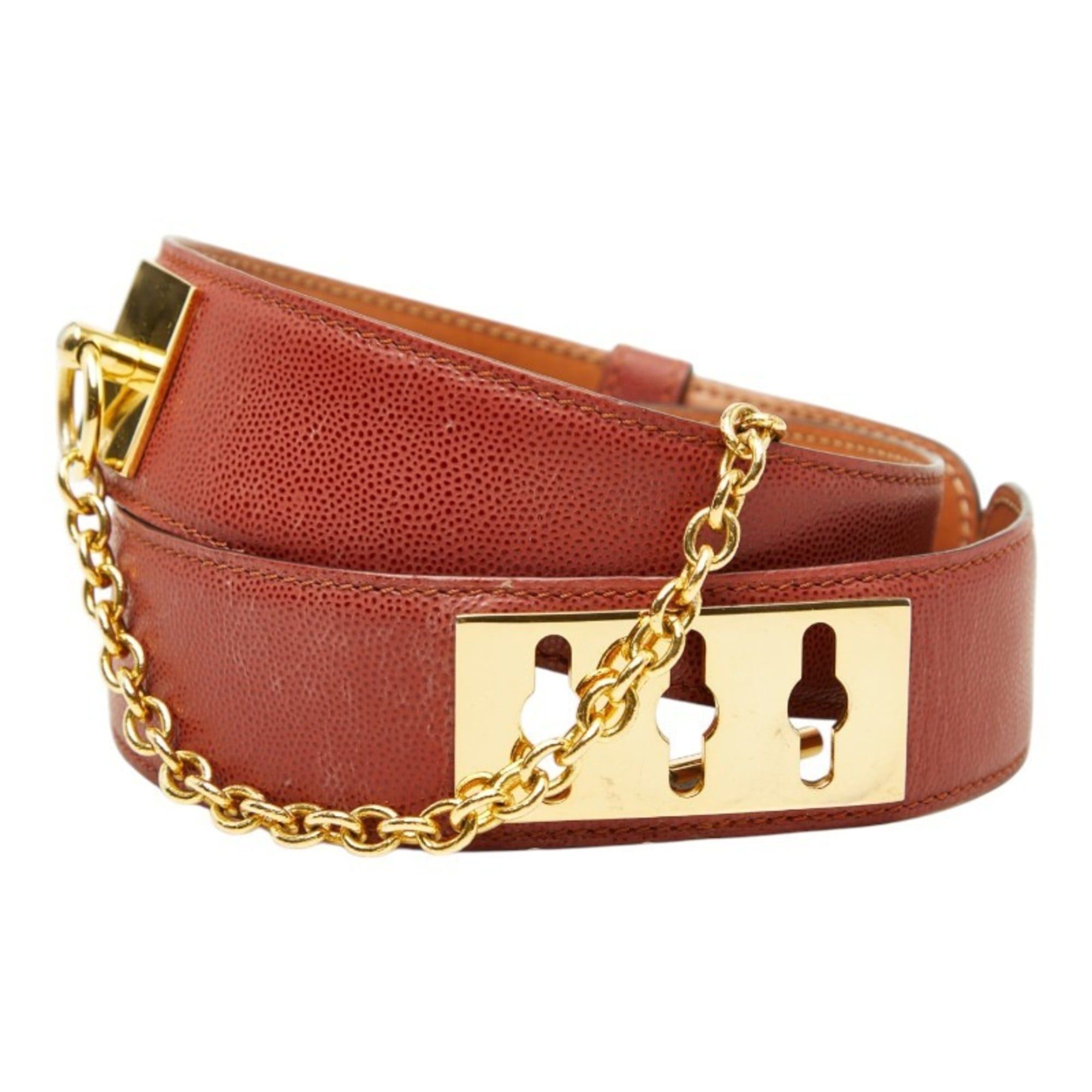Celine Celine Belt Size: C 65 Brown Leather Women's CELINE Size ONE SIZE - 2 Thumbnail