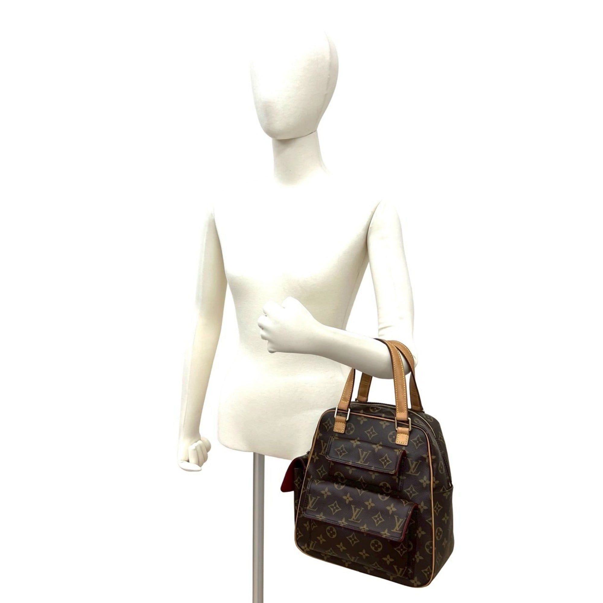 Louis Vuitton LOUIS VUITTON Excentric Cite Monogram Leather Handbag/Mini Boston Bag, Brown, 2313a Size ONE SIZE - 2 Thumbnail
