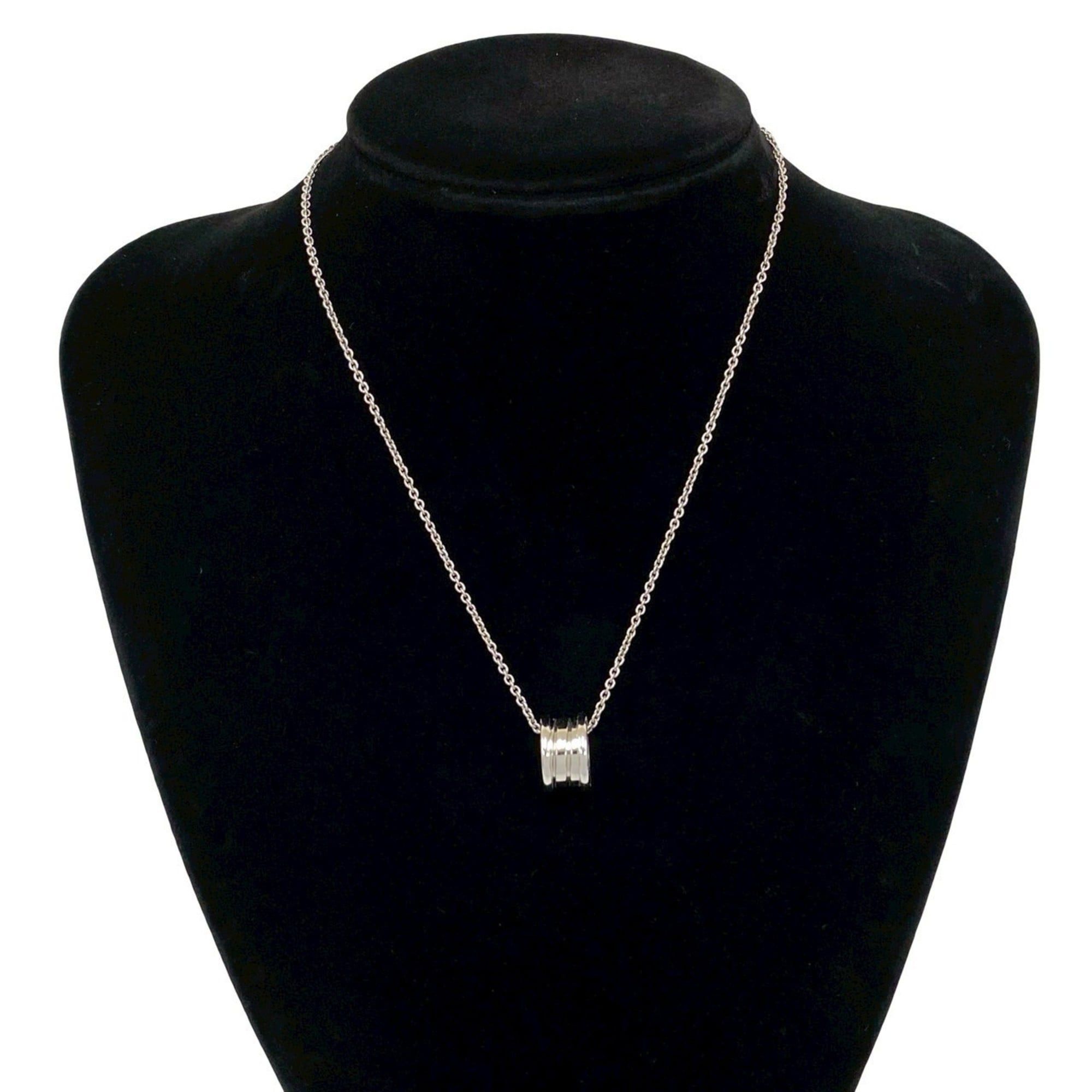 Bvlgari BVLGARI B.zero1 18K White Gold Chain Necklace Pendant in Silver o5072 Size ONE SIZE - 2 Thumbnail