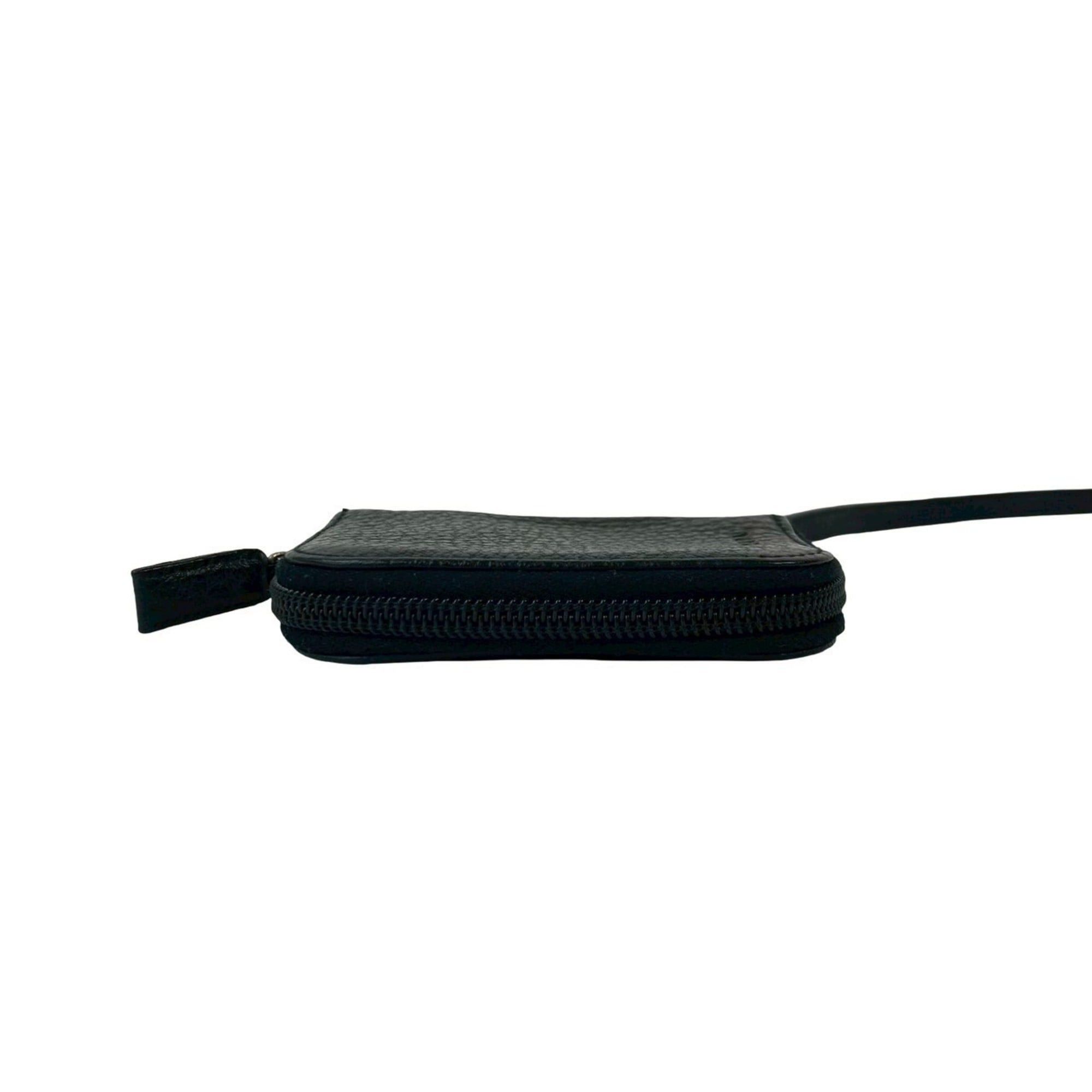 Prada PRADA Leather Strap Round Zip 6-Key Case Black 1127a Size ONE SIZE - 5 Thumbnail