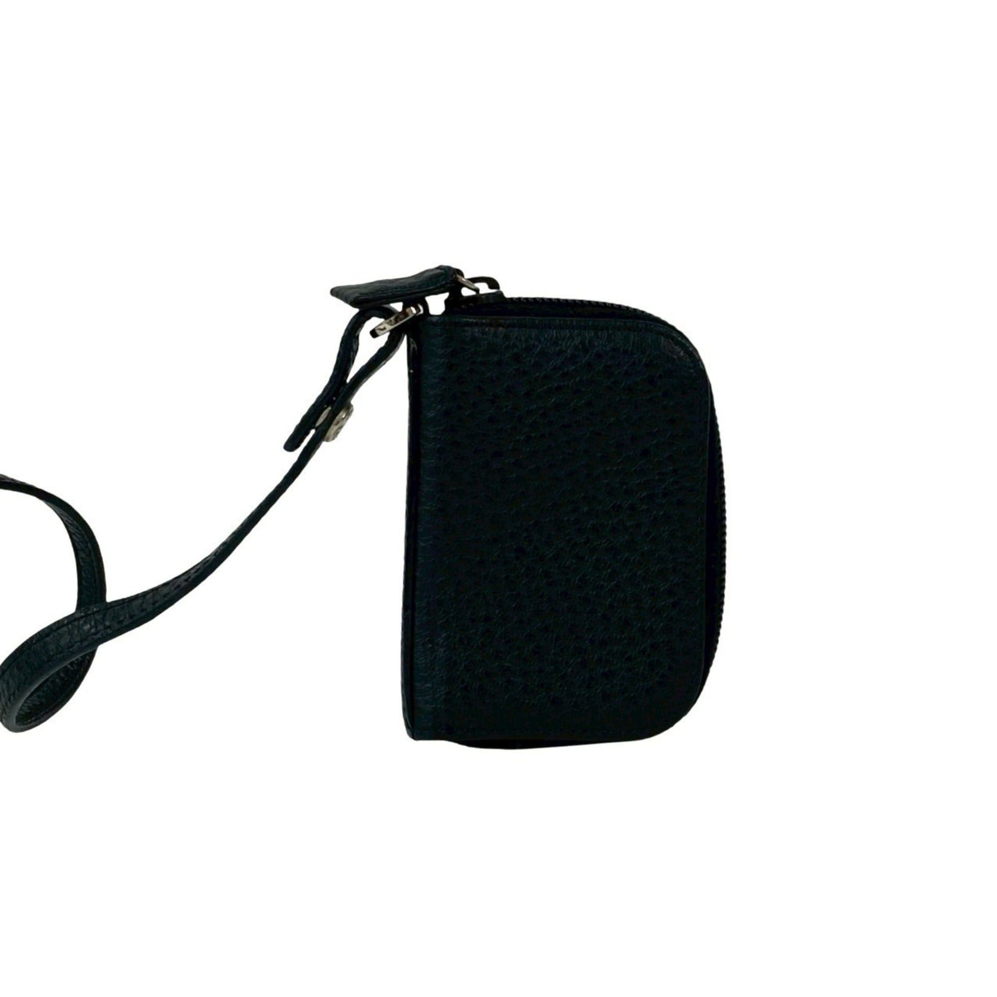 Prada PRADA Leather Strap Round Zip 6-Key Case Black 1127a Size ONE SIZE - 2 Thumbnail