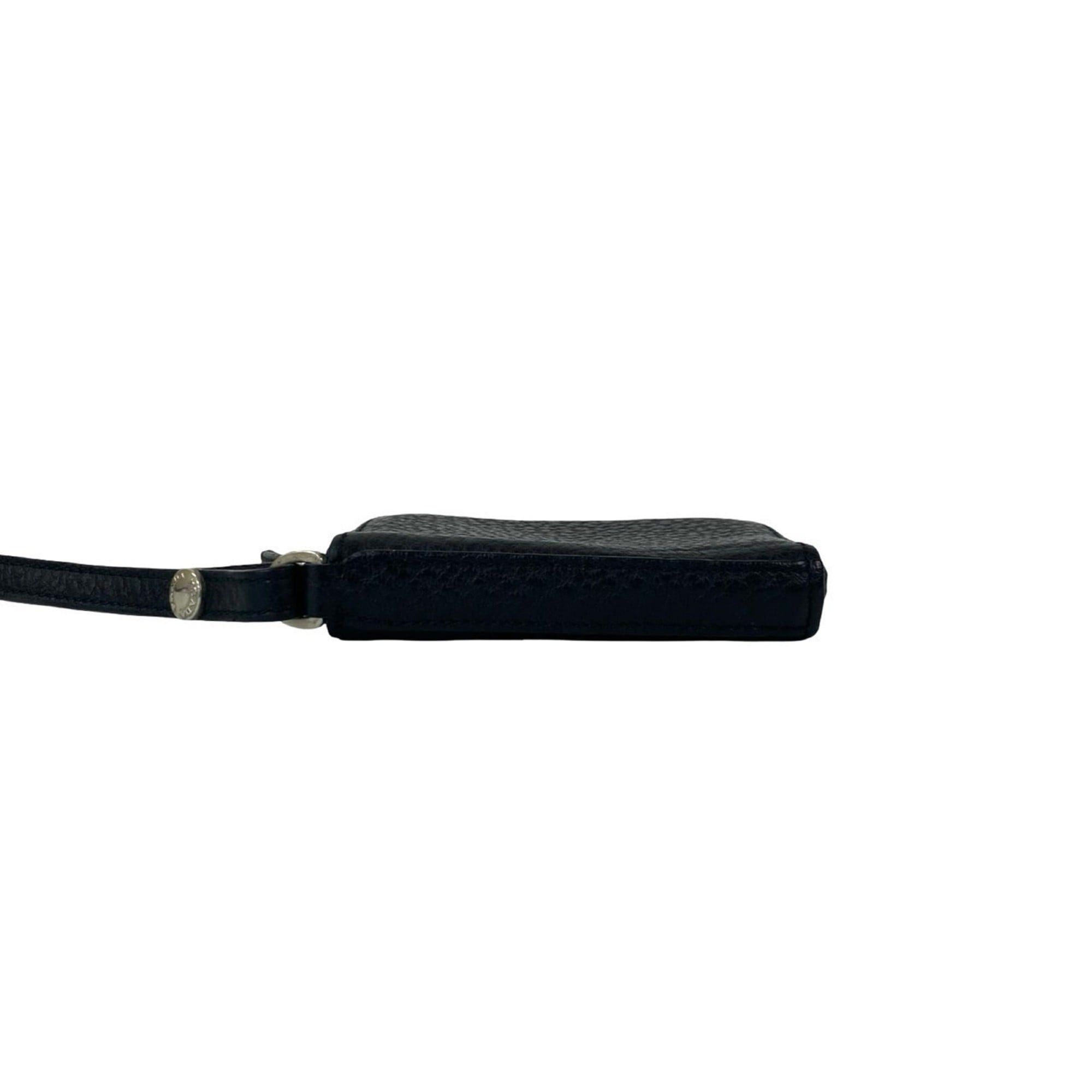 Prada PRADA Leather Strap Round Zip 6-Key Case Black 1127a Size ONE SIZE - 4 Thumbnail