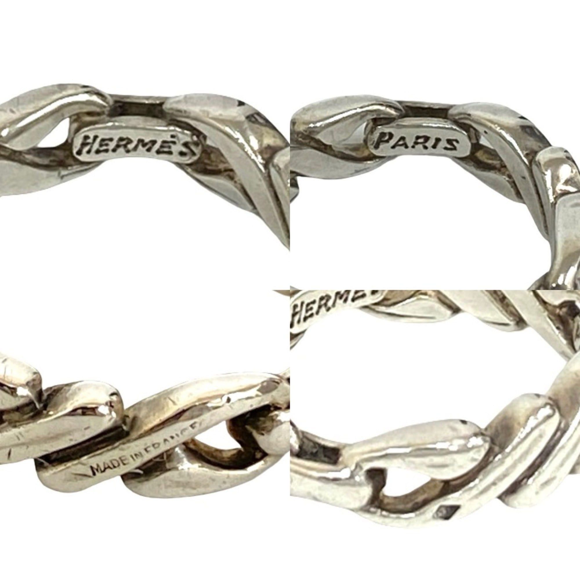 Hermes HERMES Chain Motif Silver 800 Ring, Size 8, Women's, 33287 Size ONE SIZE - 2 Thumbnail