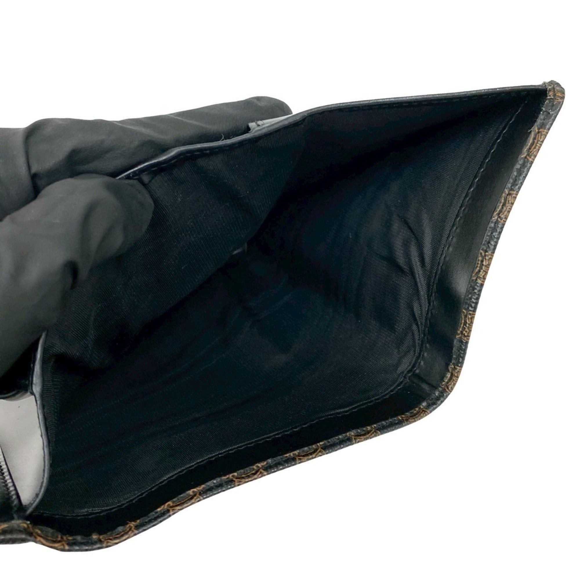 Celine CELINE Macadam Blason Leather Tri-fold Wallet Mini Black/Brown 26134 Size ONE SIZE - 8 Thumbnail