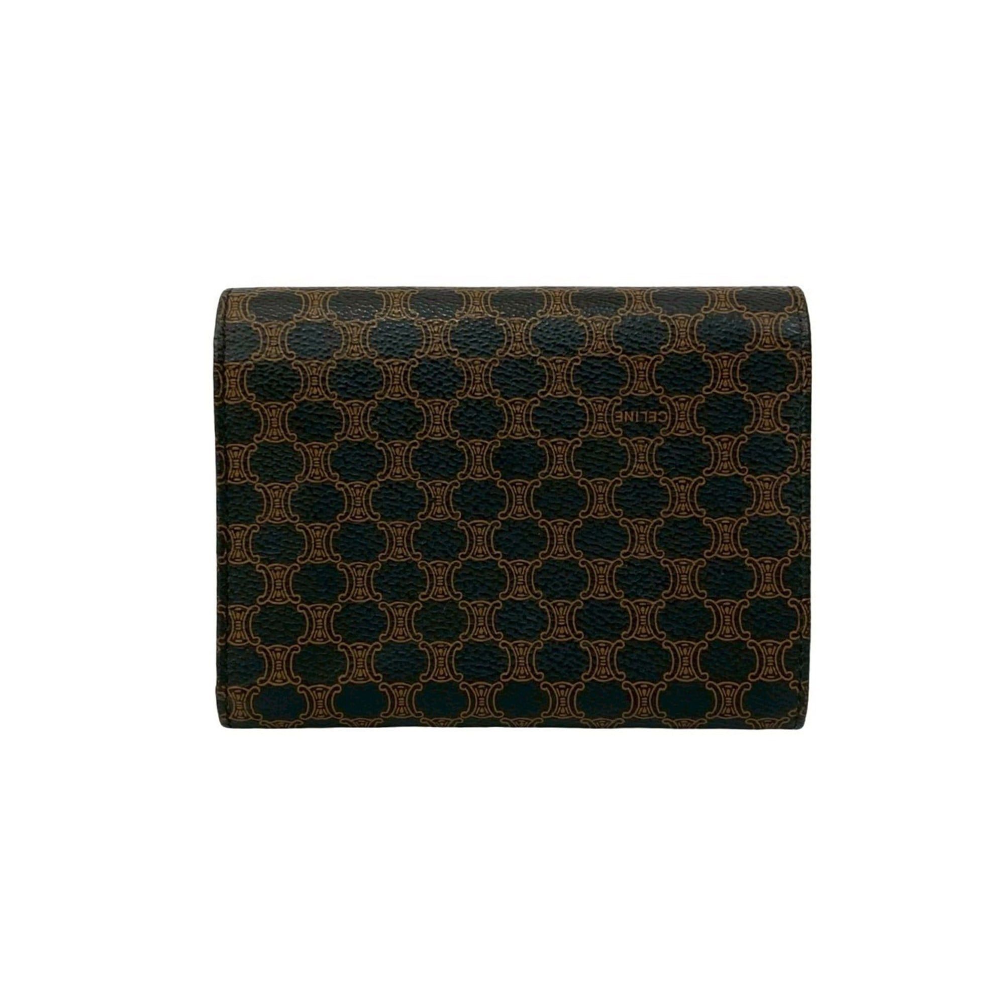 Celine CELINE Macadam Blason Leather Tri-fold Wallet Mini Black/Brown 26134 Size ONE SIZE - 2 Thumbnail