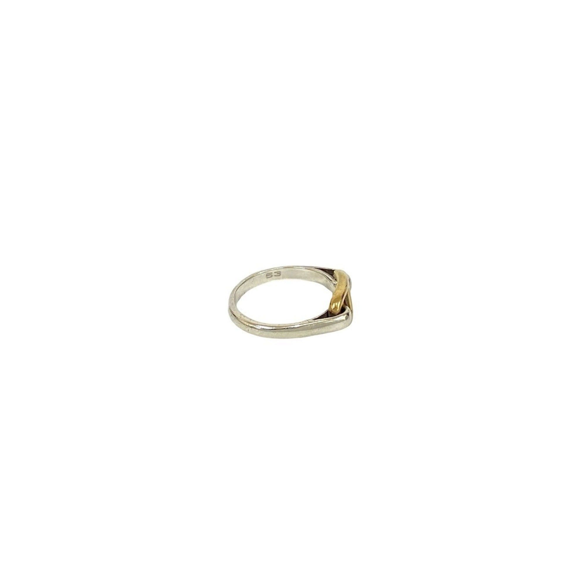 Hermes HERMES Chaine d'Ancre Ring, 925 Sterling Silver and 18K Gold, Size 11, Men's Women's, 29049 Size ONE SIZE - 4 Thumbnail
