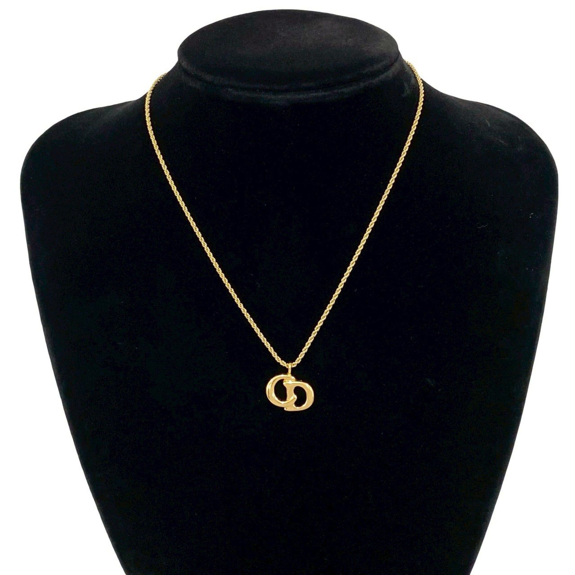 Dior Christian Dior CD GP Necklace Pendant Choker Gold 74784 Size ONE SIZE - 2 Thumbnail