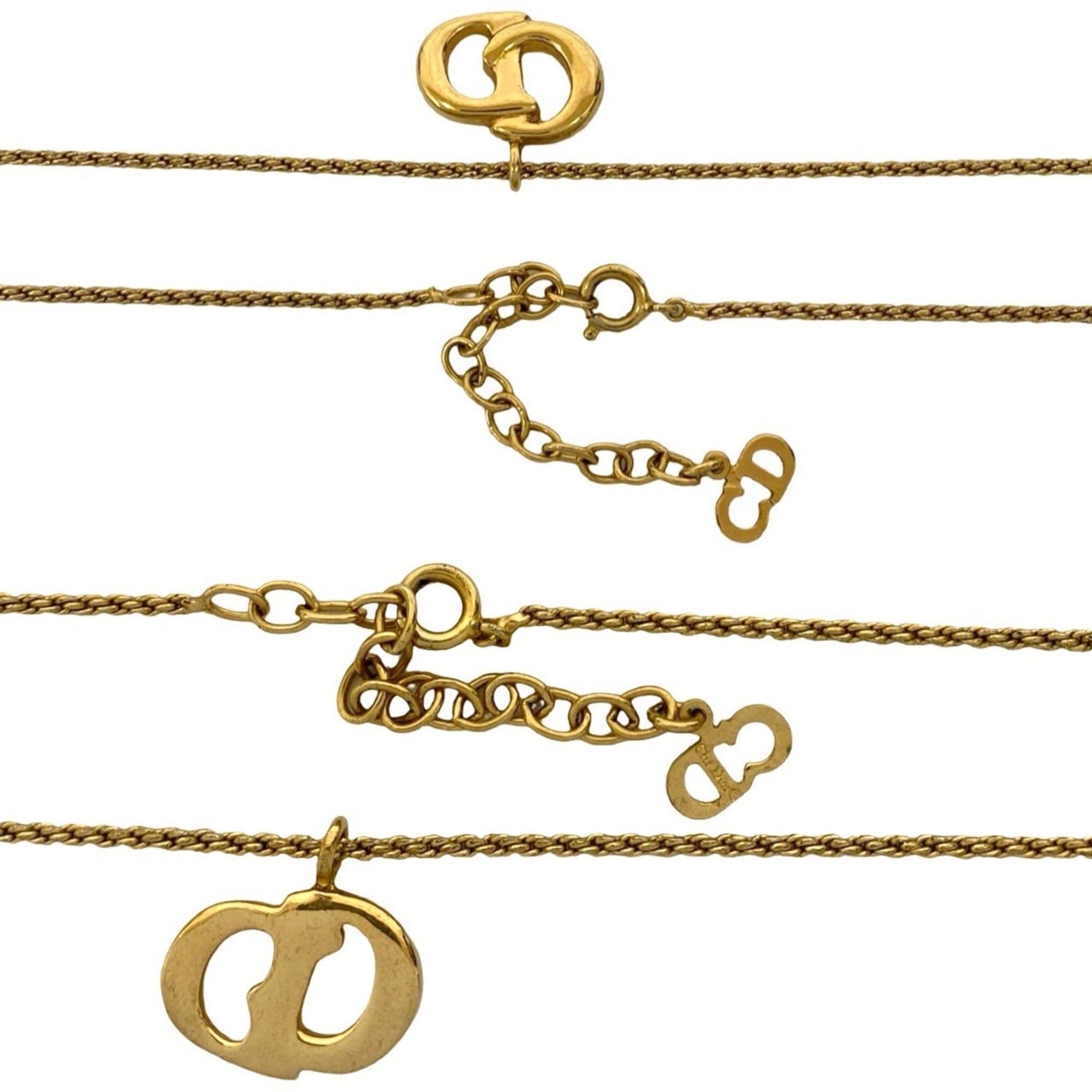 Dior Christian Dior CD GP Necklace Pendant Choker Gold 74784 Size ONE SIZE - 3 Thumbnail
