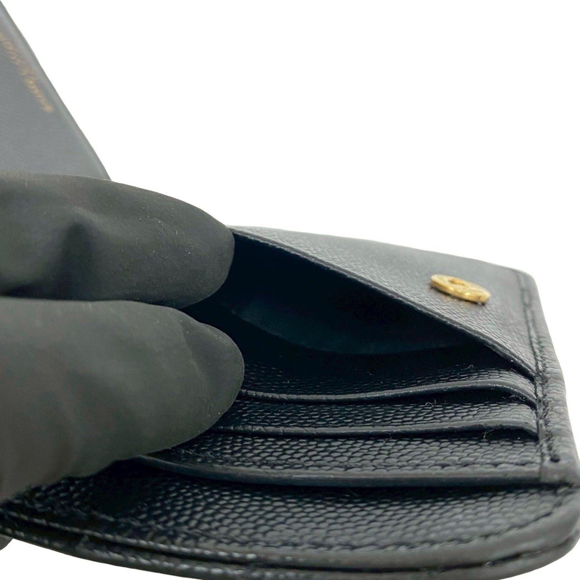 Saint Laurent Paris Yves Saint Laurent PARIS YSL Leather Bi-fold Wallet Compact Zip-Around Black 35493 Size ONE SIZE - 9 Thumbnail