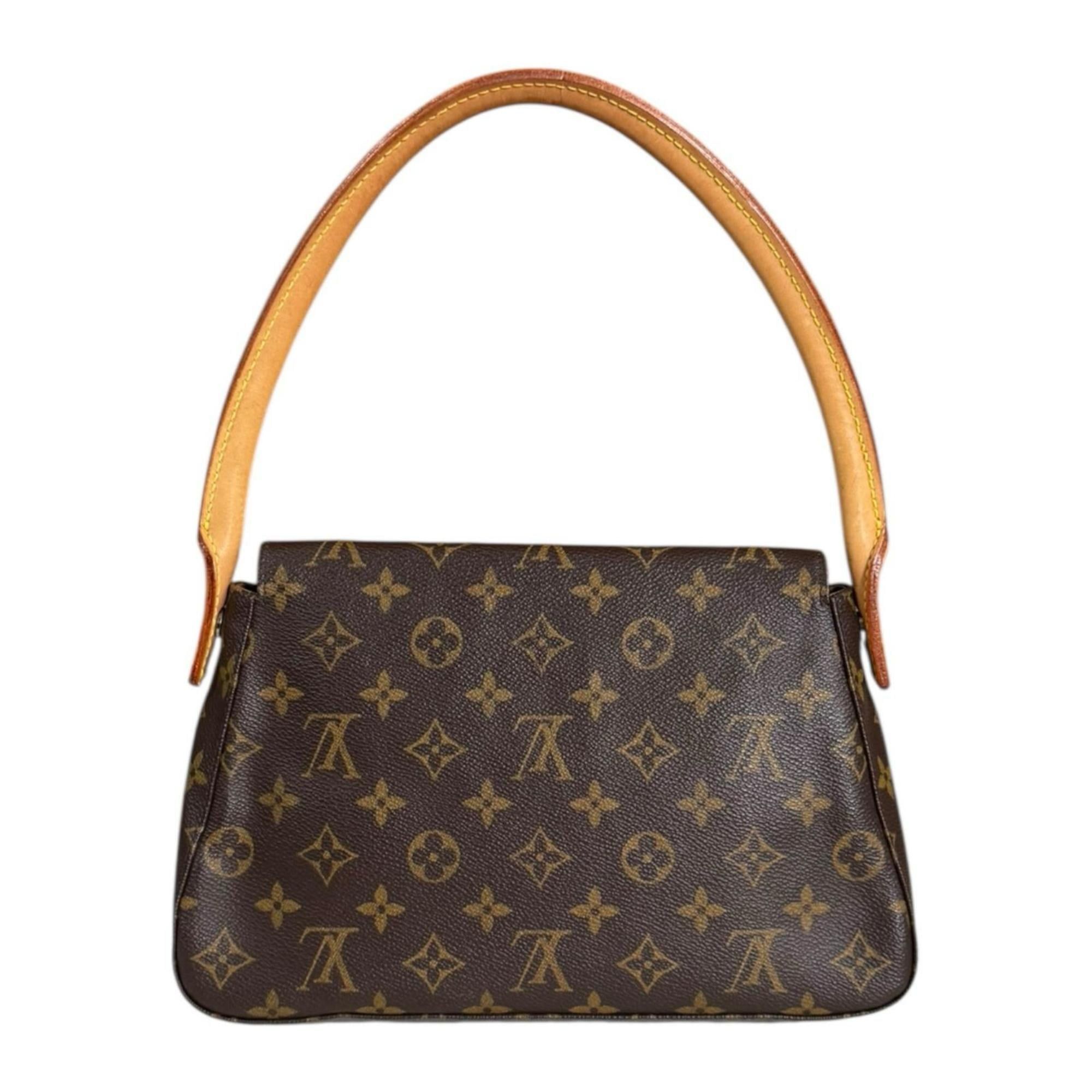 Louis Vuitton Pre-owned Louis Vuitton Mini Looping Monogram Canvas Handbag M51147 in Brown, Women's. Size ONE SIZE - 3 Thumbnail
