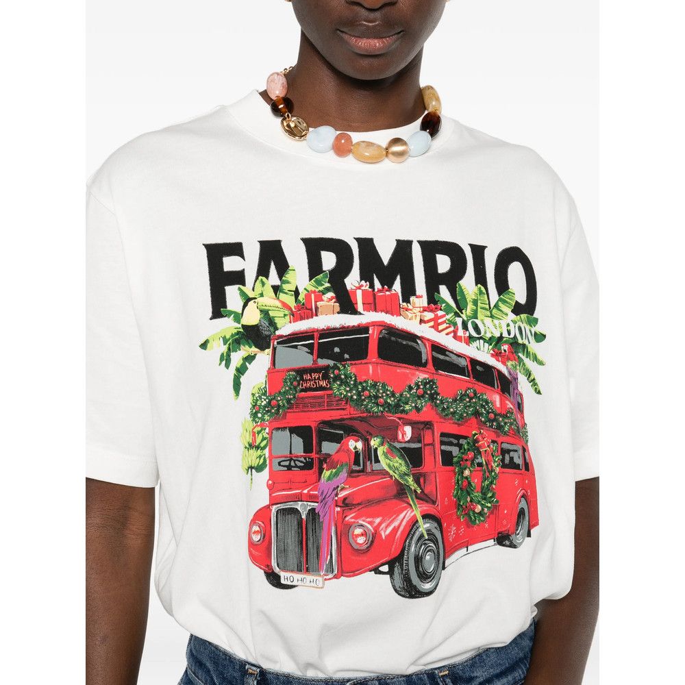 Farm Rio Farm Rio WHITE Tops - T-shirts & Jerseys Size XS / US 0-2 / IT 36-38 - 4 Thumbnail