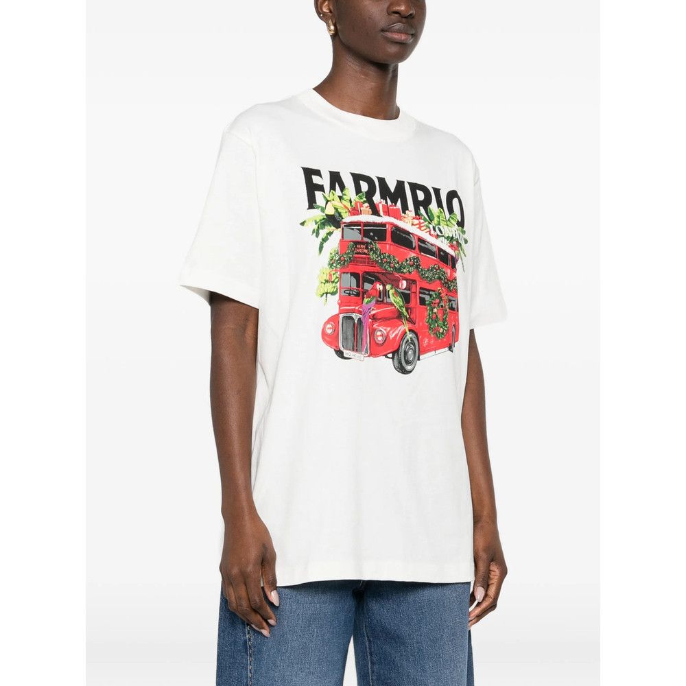 Farm Rio Farm Rio WHITE Tops - T-shirts & Jerseys Size XS / US 0-2 / IT 36-38 - 3 Thumbnail