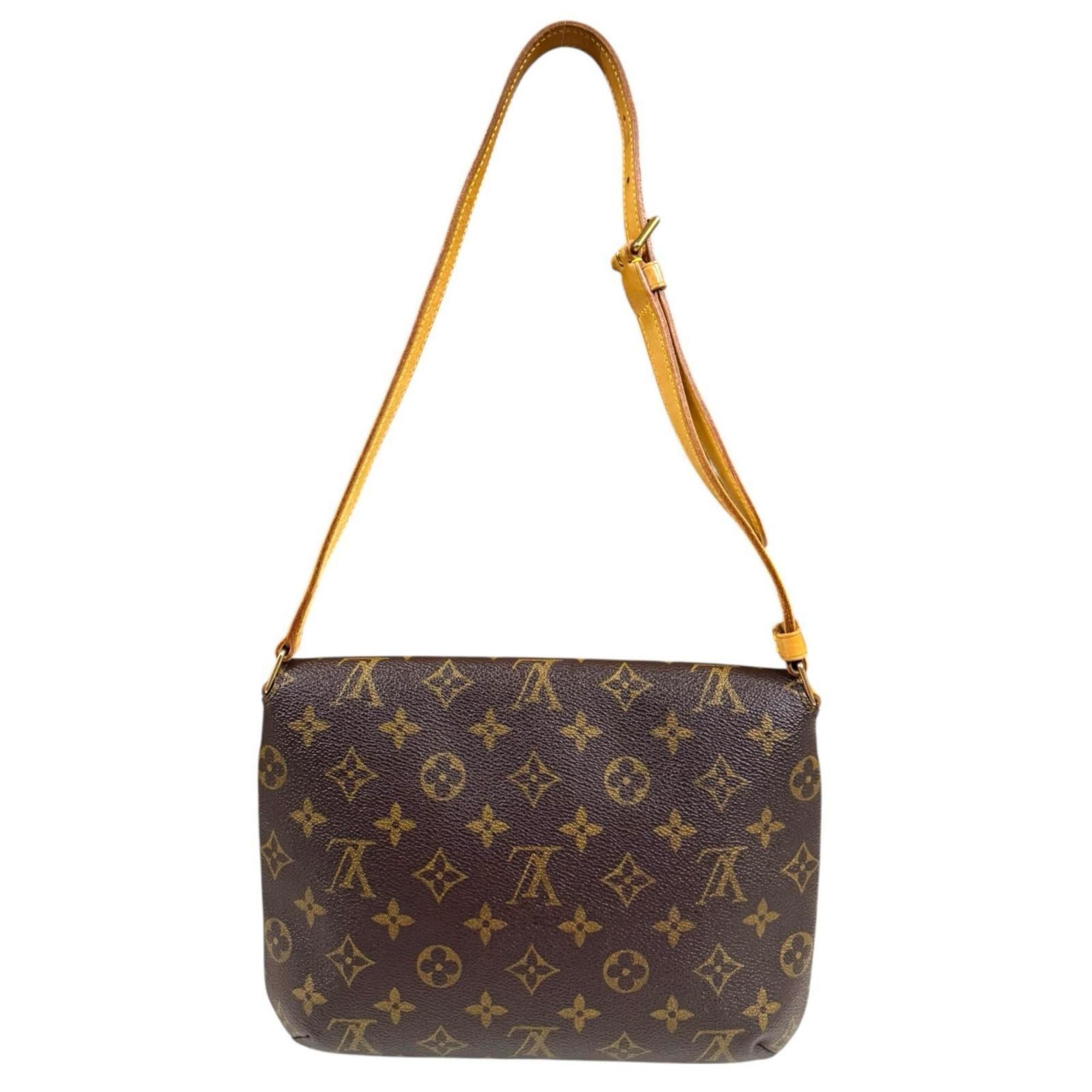 Louis Vuitton Pre-owned Louis Vuitton Musette Tango Short Monogram Shoulder Bag in Canvas (M51257) Brown. Women's. Size ONE SIZE - 3 Thumbnail