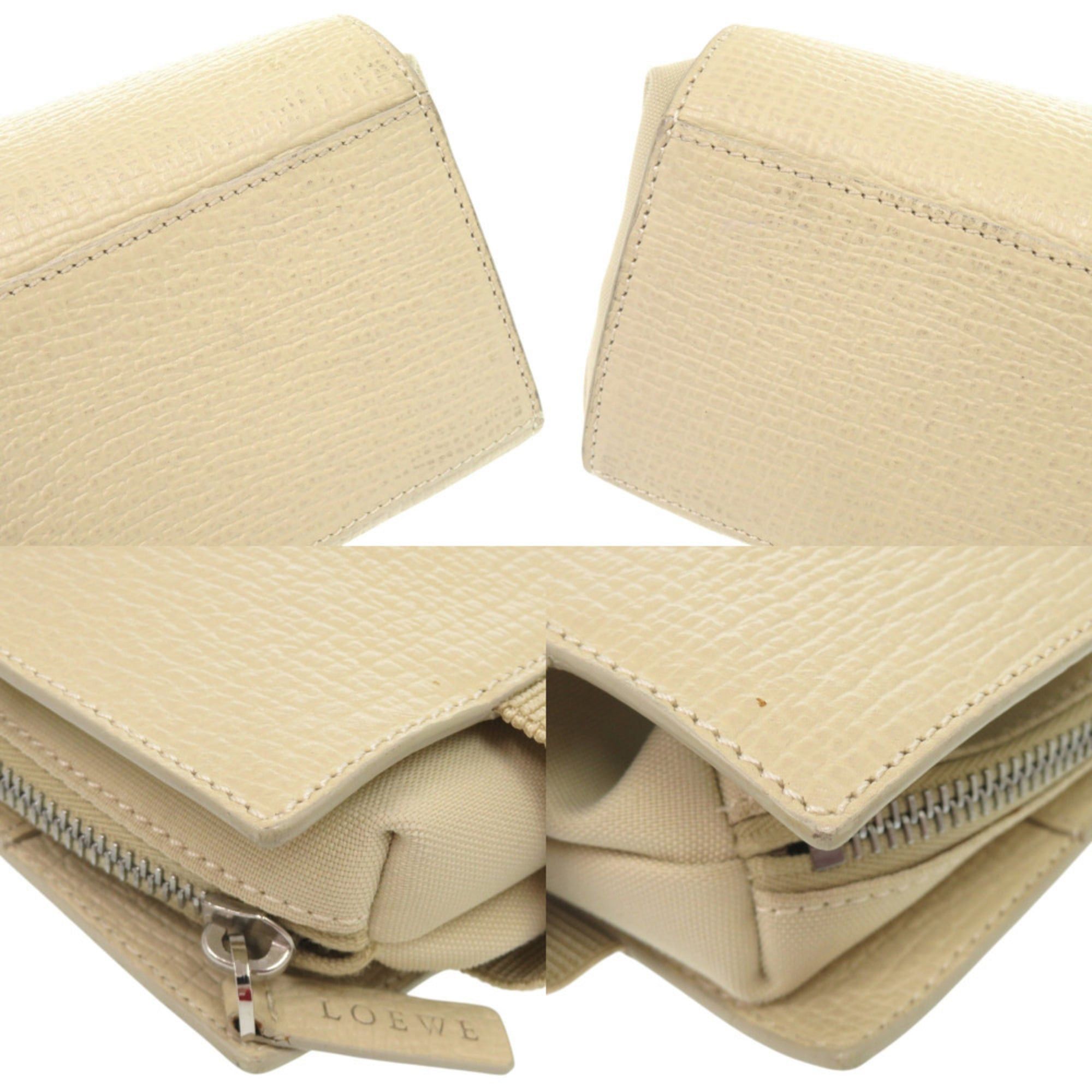 Loewe LOEWE Logo Leather Ivory Tote Bag Handbag 1329LOEWE Size ONE SIZE - 8 Thumbnail