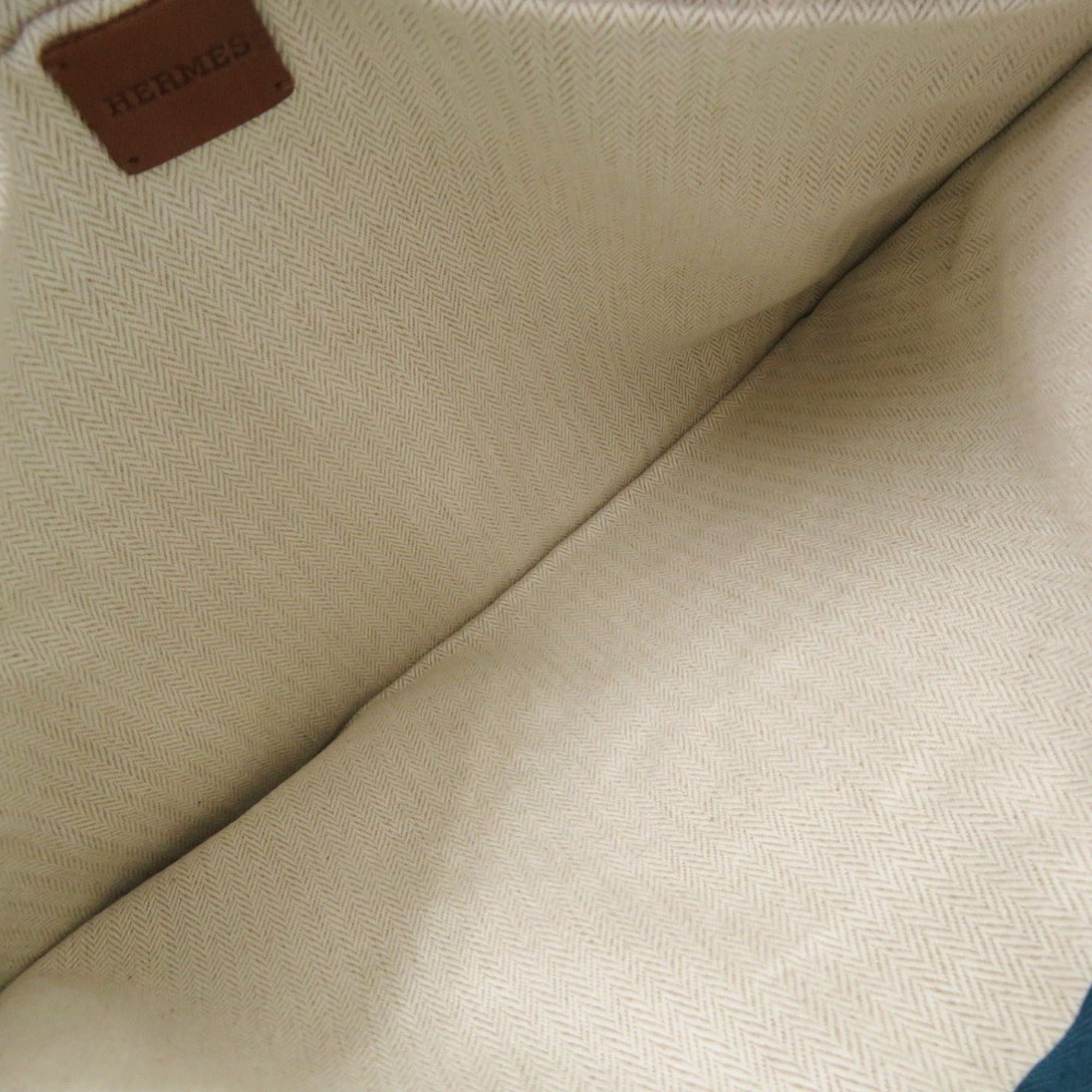 Hermes Like new Hermès Petit Duc Flat Pouch GM Cotton Blue 1233HERMES Size ONE SIZE - 5 Thumbnail