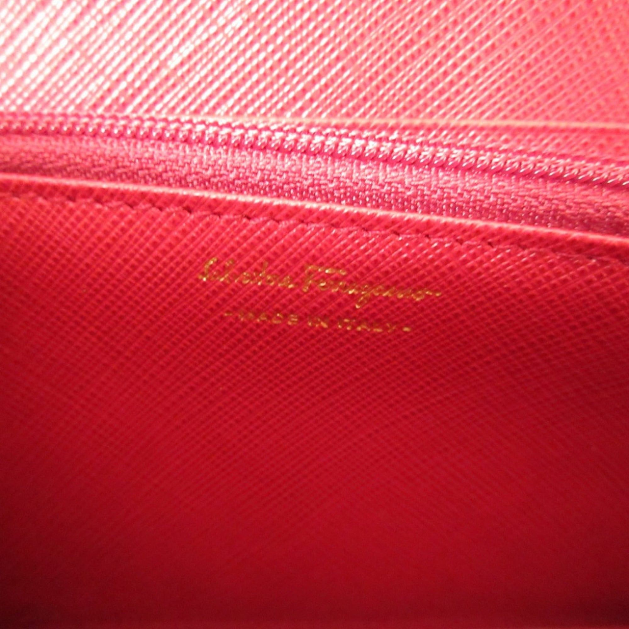 Salvatore Ferragamo Like new Salvatore Ferragamo Gancini leather red zip-around long wallet 0450Salvatore Size ONE SIZE - 8 Thumbnail