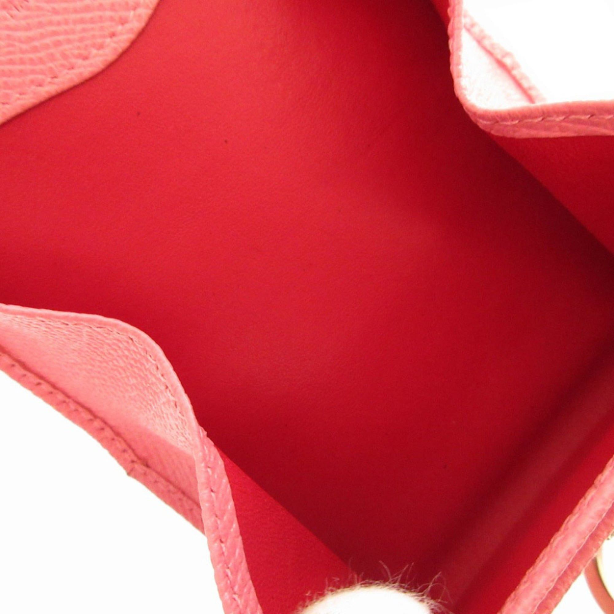 Bvlgari Like new BVLGARI leather pink wallet/coin case 0332BVLGARI Size ONE SIZE - 5 Thumbnail