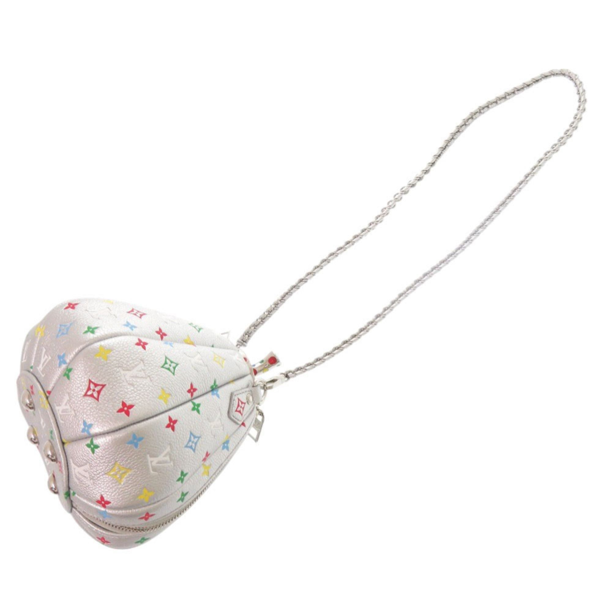 Louis Vuitton Unused Louis Vuitton x Yayoi Kusama Pumpkin Handbag M21761 IC Leather Silver Multicolor Shoulder Bag LV 1496LOUIS VUITTON Size ONE SIZE - 5 Thumbnail