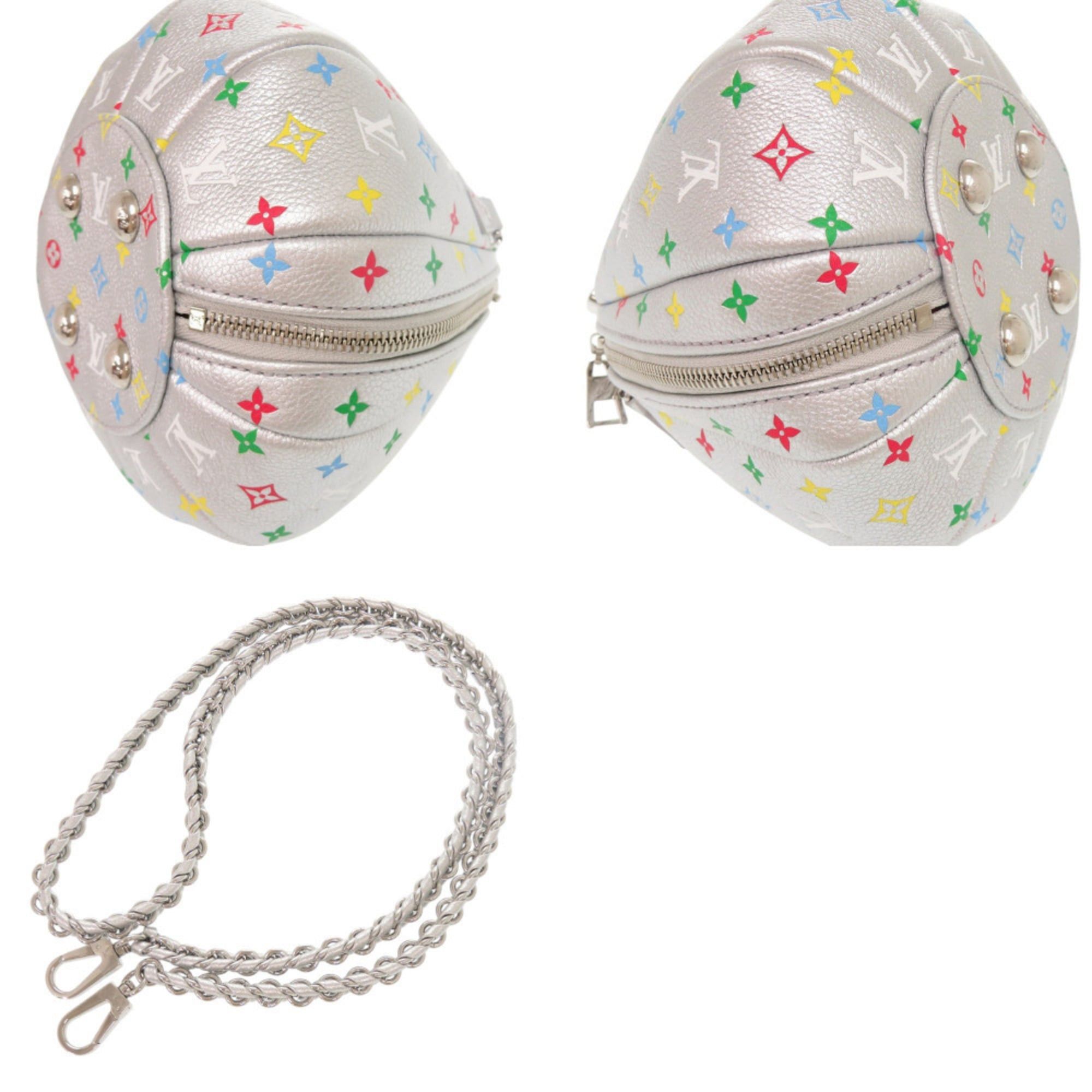 Louis Vuitton Unused Louis Vuitton x Yayoi Kusama Pumpkin Handbag M21761 IC Leather Silver Multicolor Shoulder Bag LV 1496LOUIS VUITTON Size ONE SIZE - 10 Thumbnail