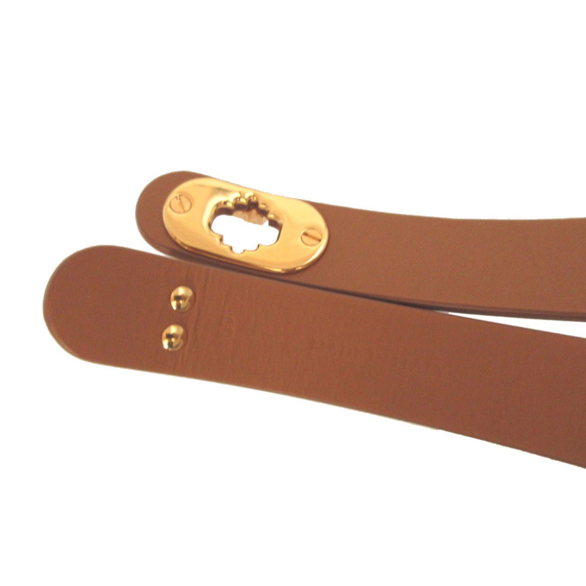 Dior Like new Christian Dior 30 Montaigne B1760 Small Leather Brown Double Bracelet 0472 Size ONE SIZE - 3 Thumbnail