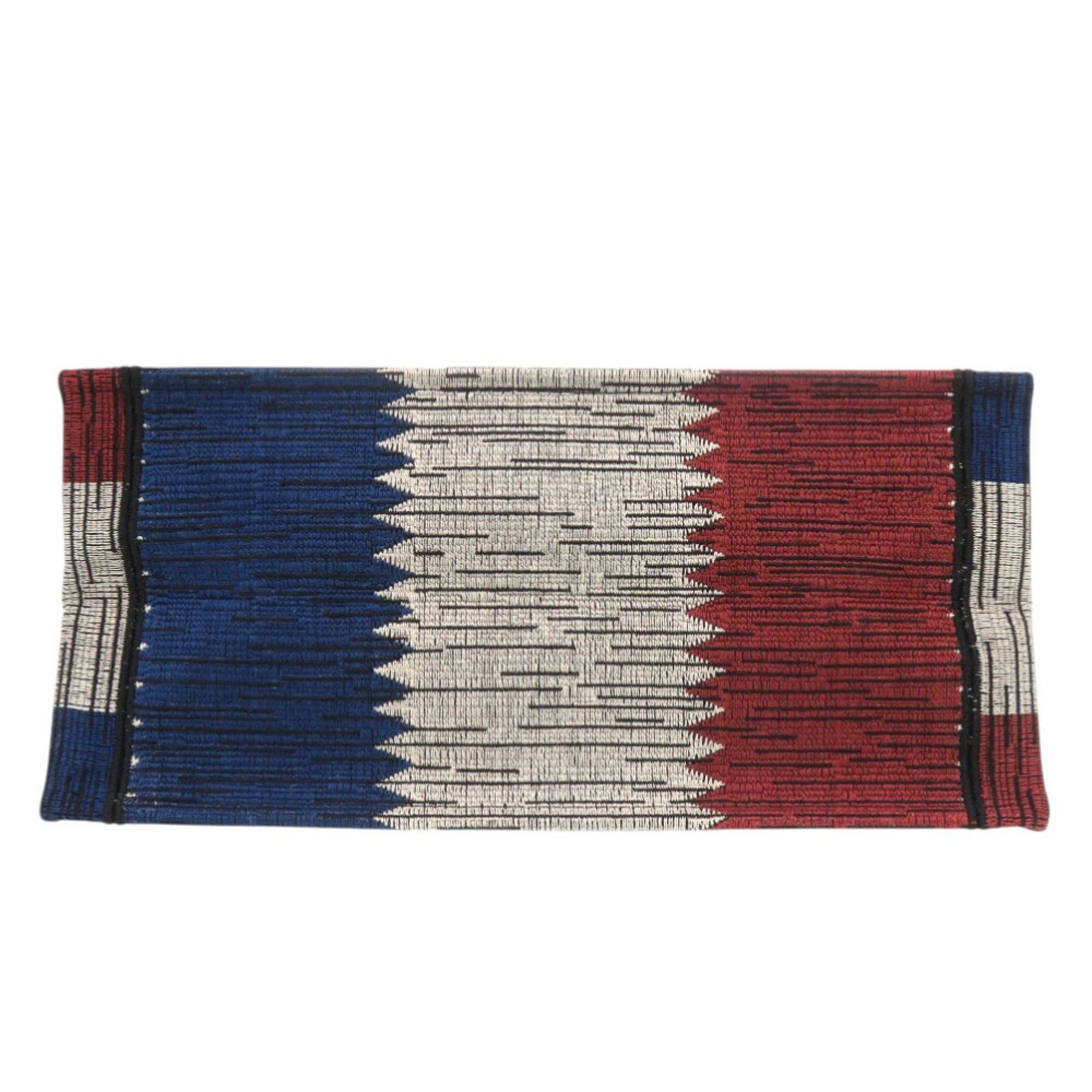 Dior Christian Dior Book Tote Medium French Flag Canvas Blue and Red Bag 0943 Size ONE SIZE - 3 Thumbnail