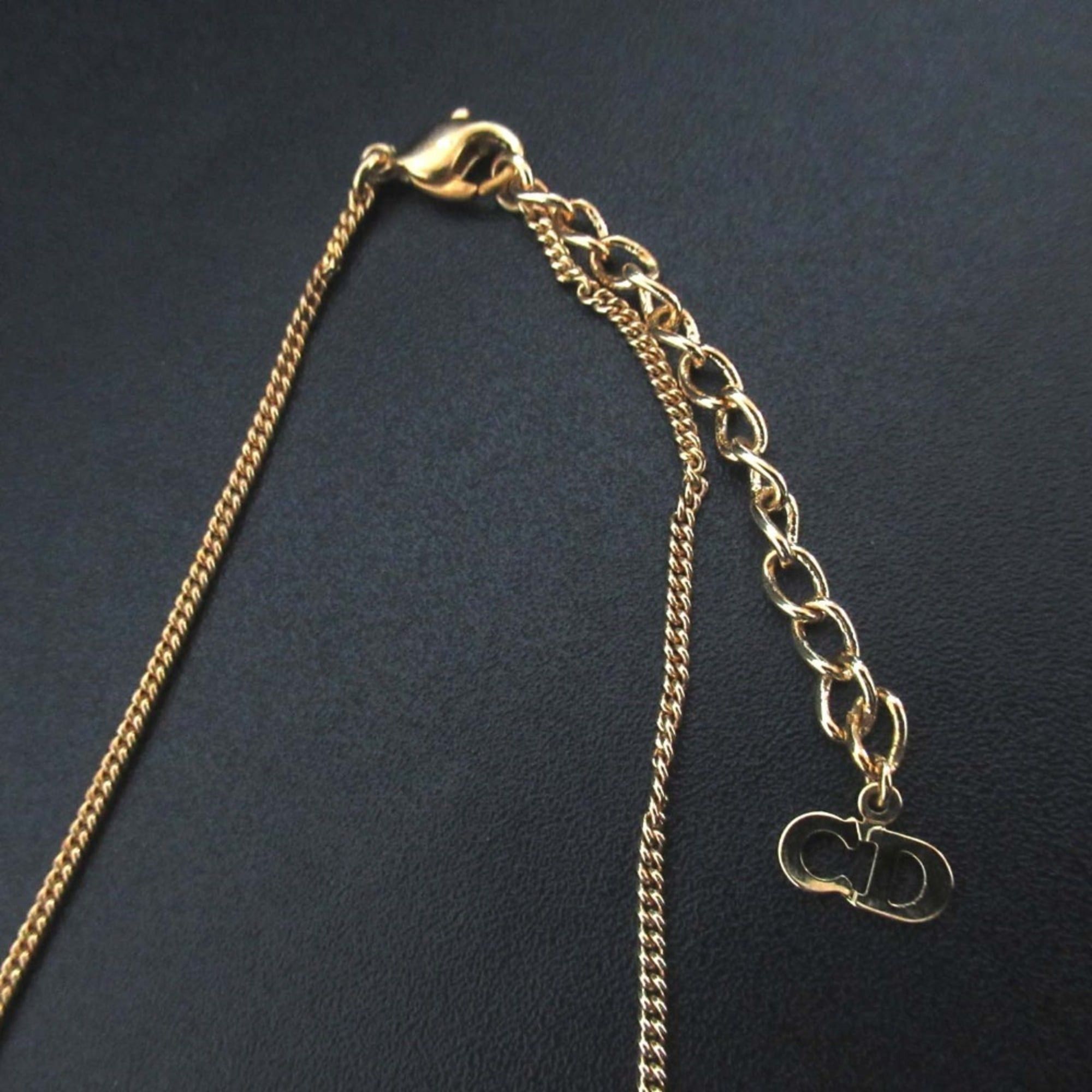 Dior Vintage Christian Dior logo chain necklace pendant in GP gold for women. Size ONE SIZE - 4 Thumbnail