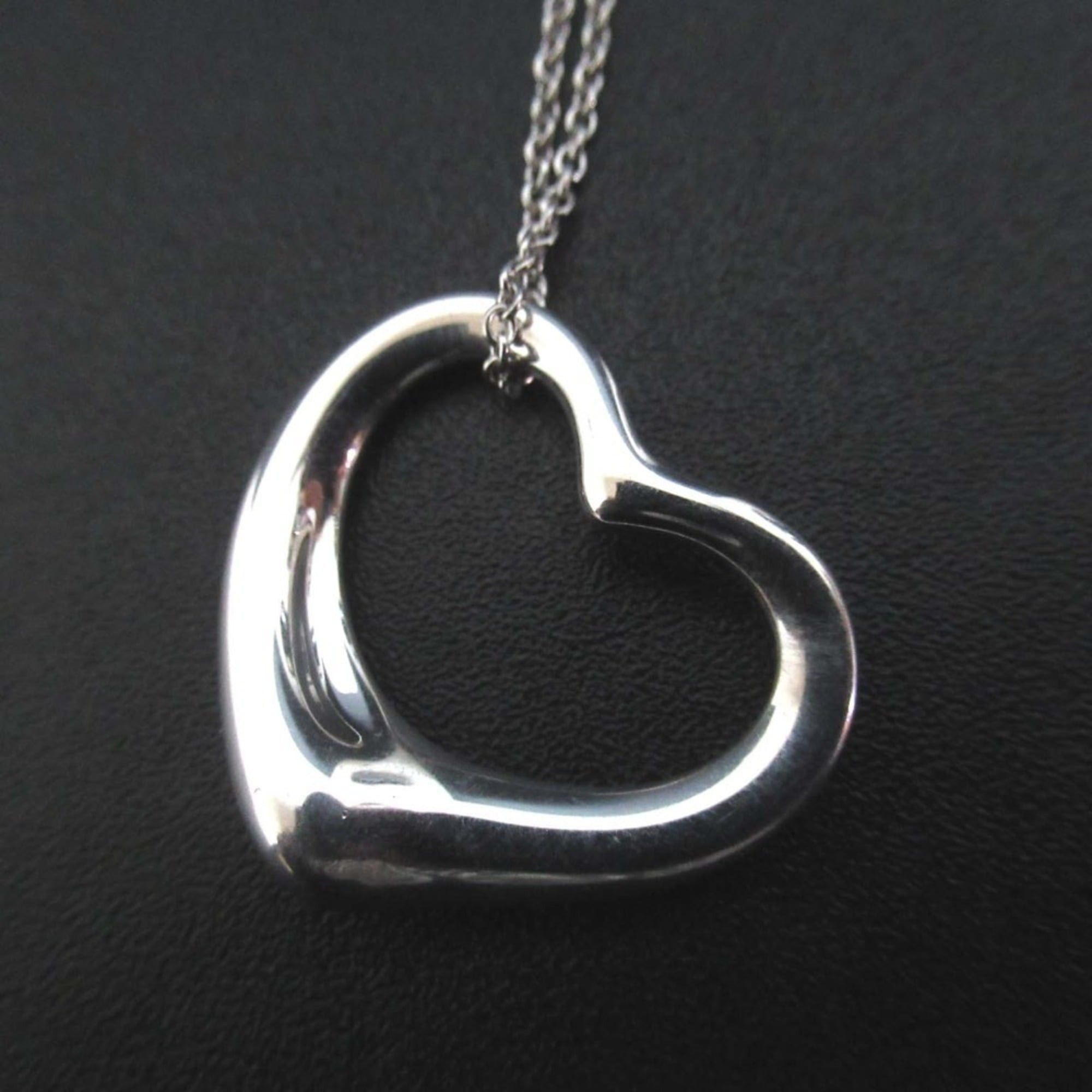Tiffany & Co. Tiffany & Co. Elsa Peretti Open Heart Large Necklace Pendant in 925 SV Silver for Women Size ONE SIZE - 2 Thumbnail