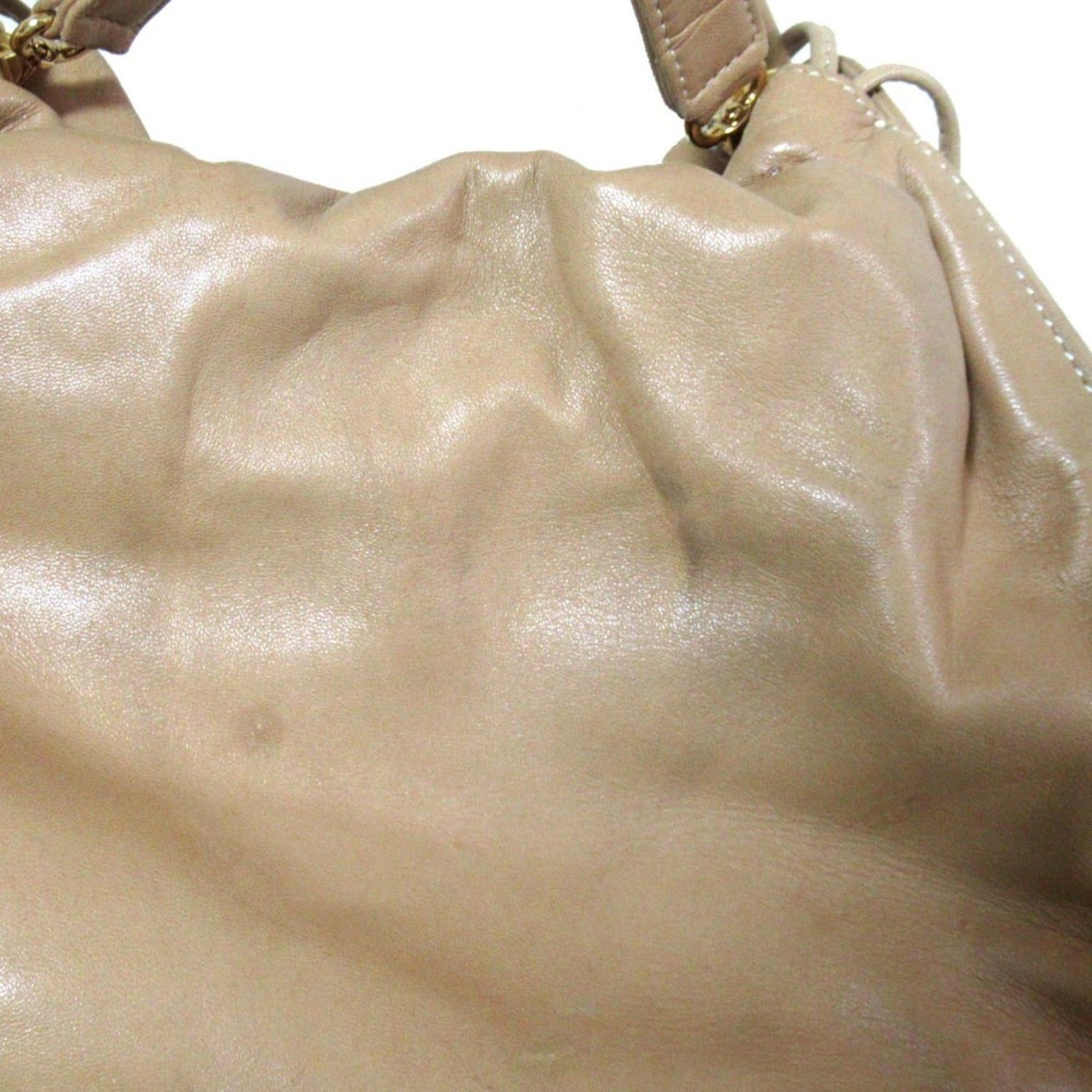 Loewe LOEWE Flamenco Anagram Nappa Leather 2-Way Shoulder Bag/Handbag, Beige, Women's Size ONE SIZE - 6 Thumbnail