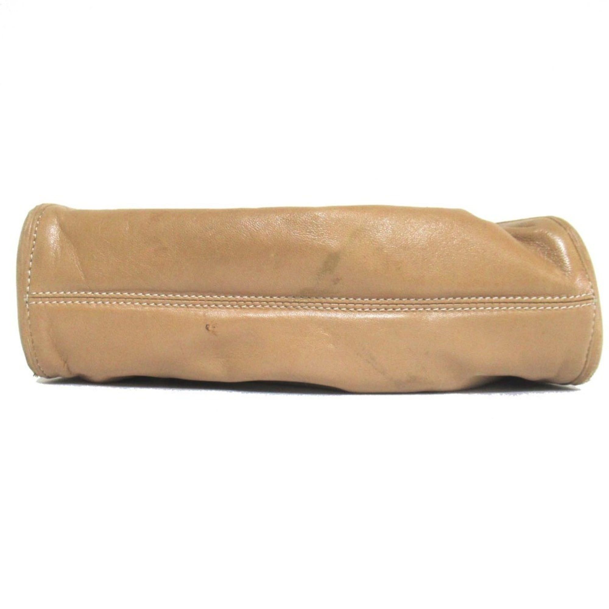 Loewe LOEWE Flamenco Anagram Nappa Leather 2-Way Shoulder Bag/Handbag, Beige, Women's Size ONE SIZE - 4 Thumbnail