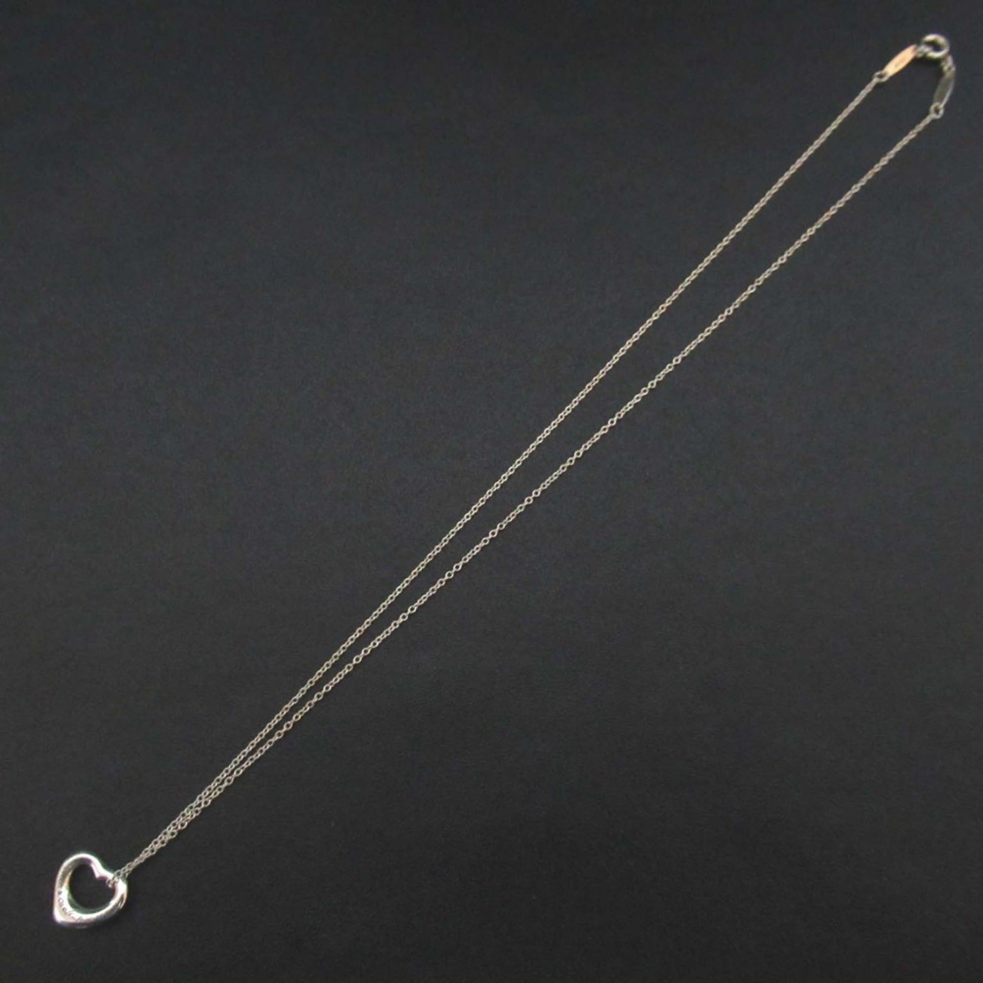 Tiffany & Co. Tiffany & Co. Elsa Peretti Open Heart Mini Necklace Pendant in 925 SV Silver for Women Size ONE SIZE - 2 Thumbnail